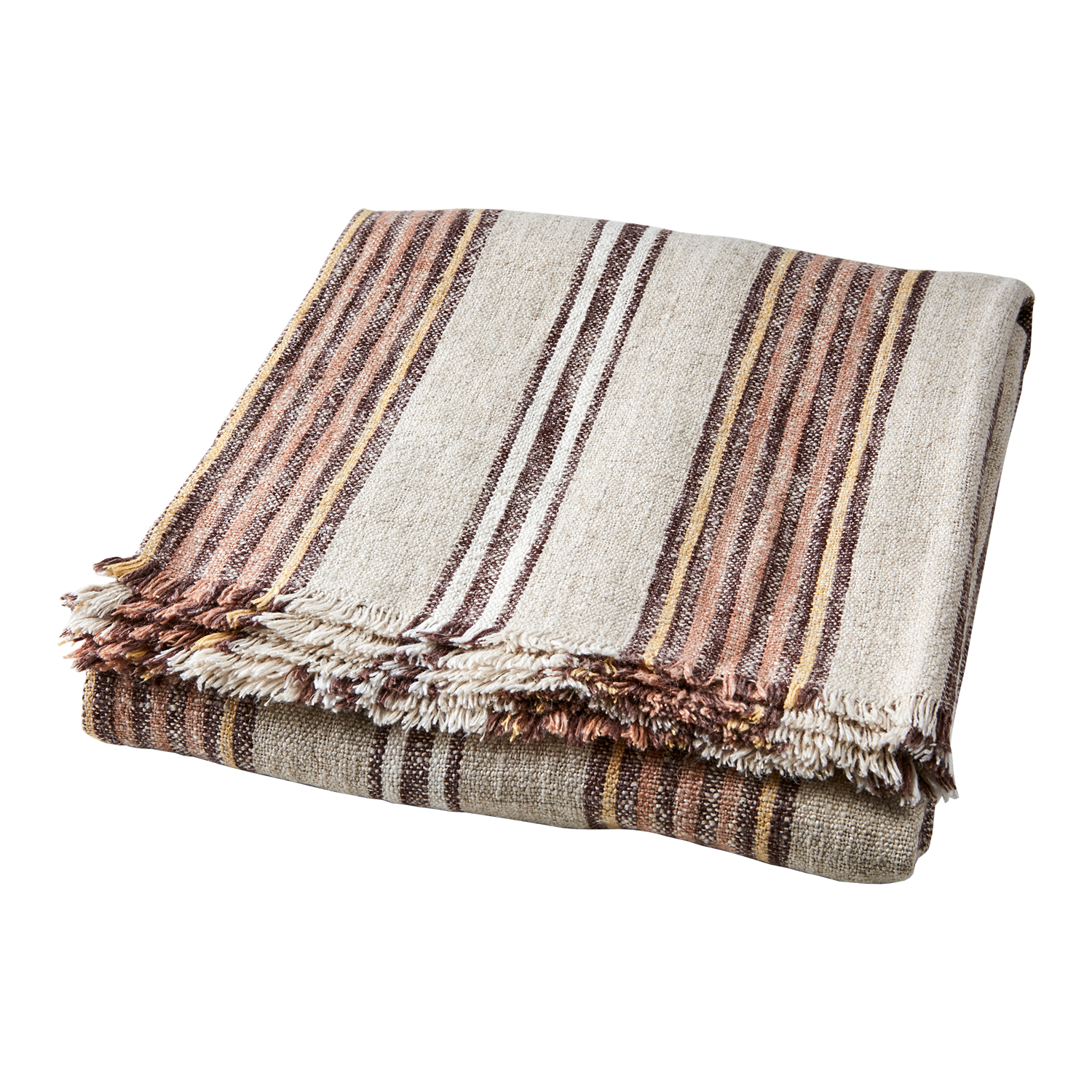 Affari Of Sweden HILDA Filt/duk, Natur/brun/rosa/gul