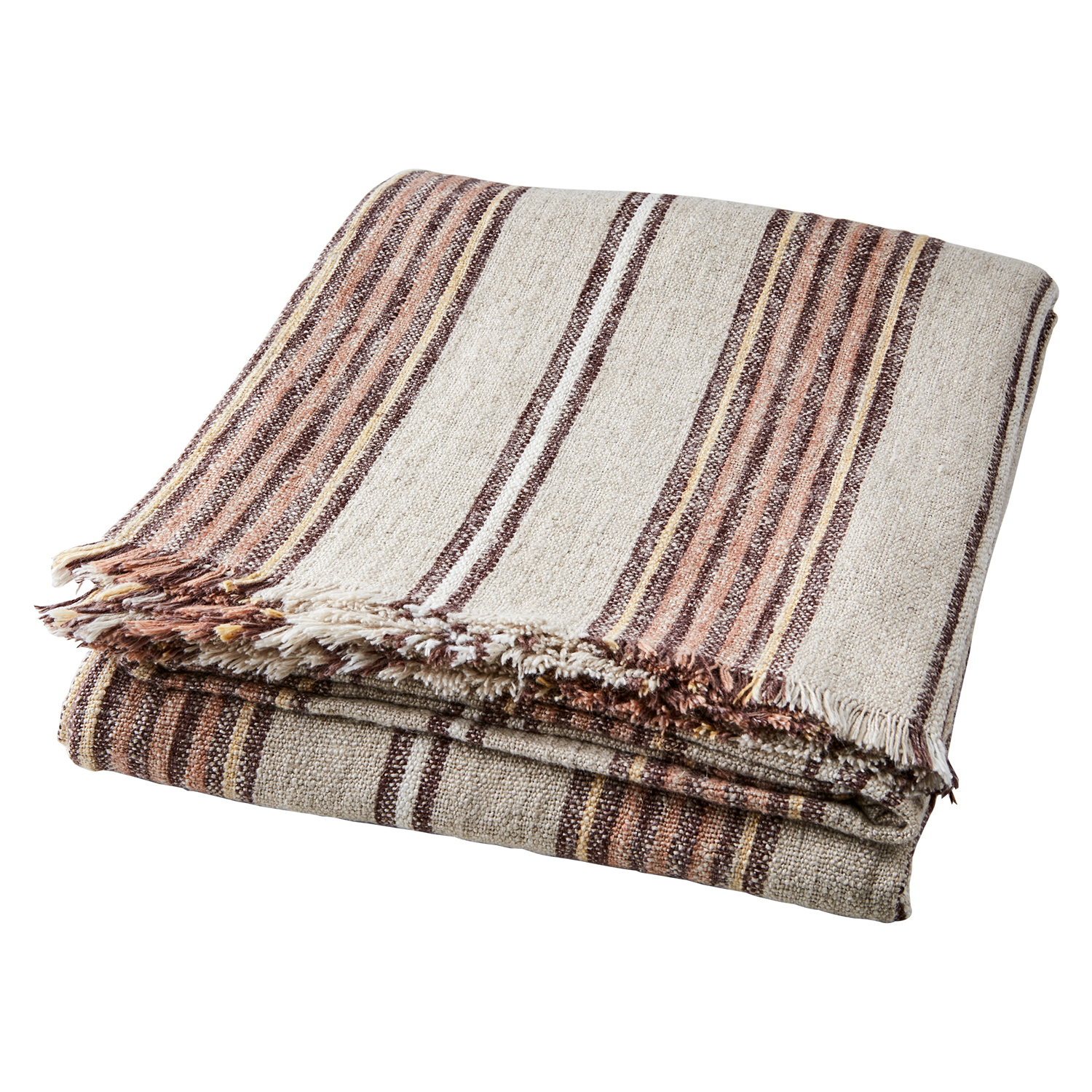 Affari Of Sweden HILDA Filt/duk, Natur/brun/rosa/gul