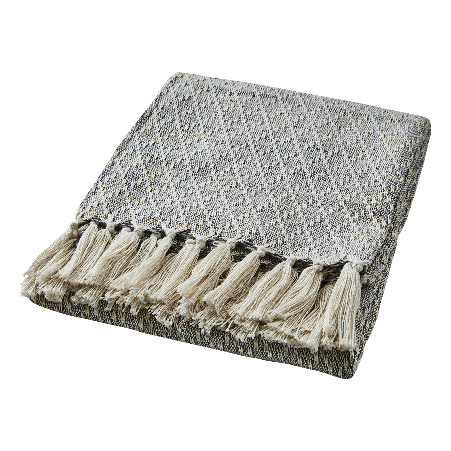 Affari Of Sweden PETRA Filt, Ljusgrå/elfenben/senapsgul 2pack