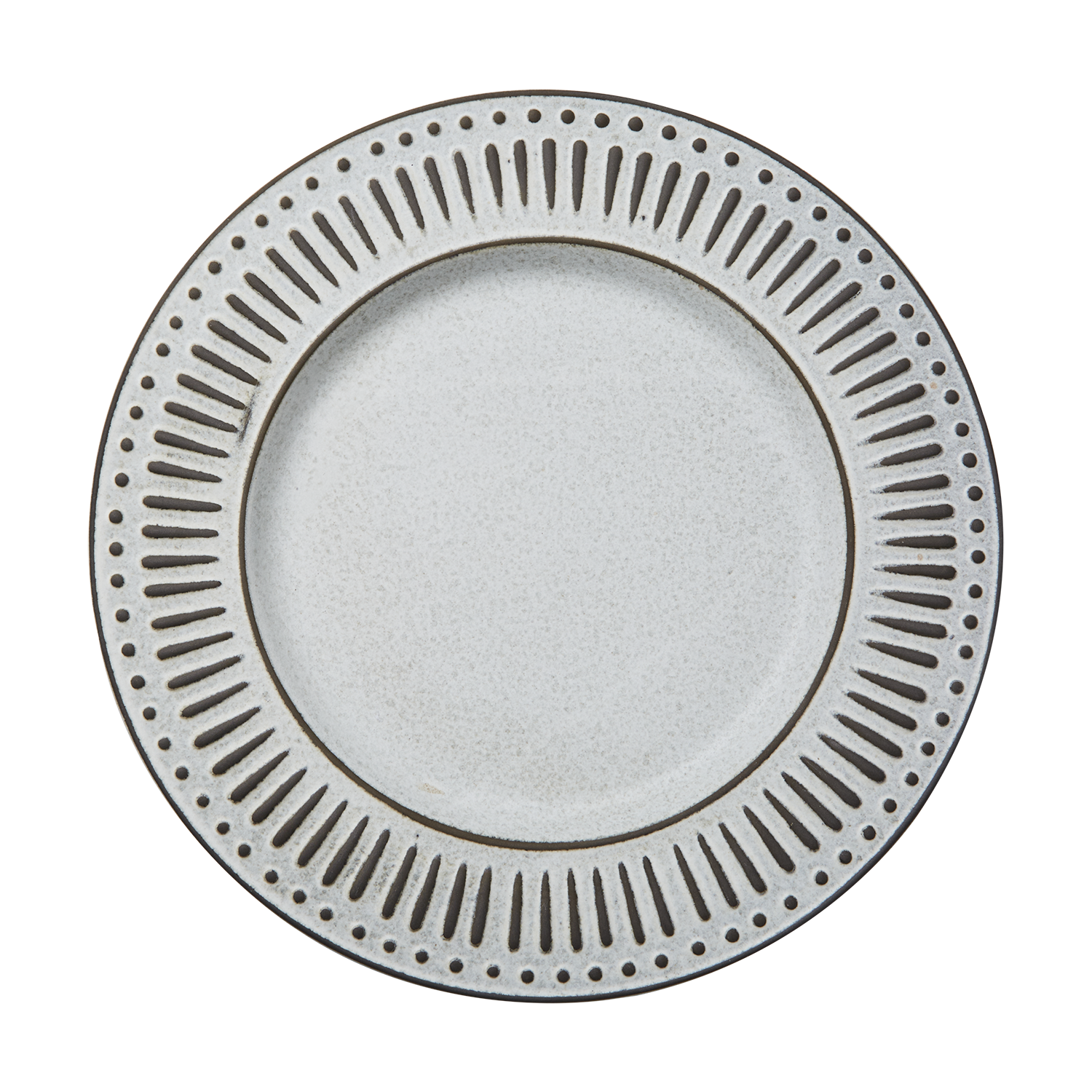 Affari Of Sweden ANTONIA Tallrik, Grå/elfenben 6 pack