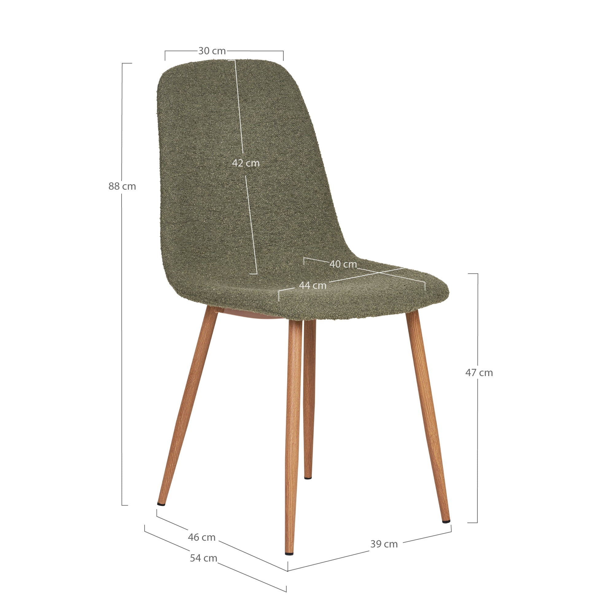 House Nordic Stockholm Matstol 2 pack Mörkgrön