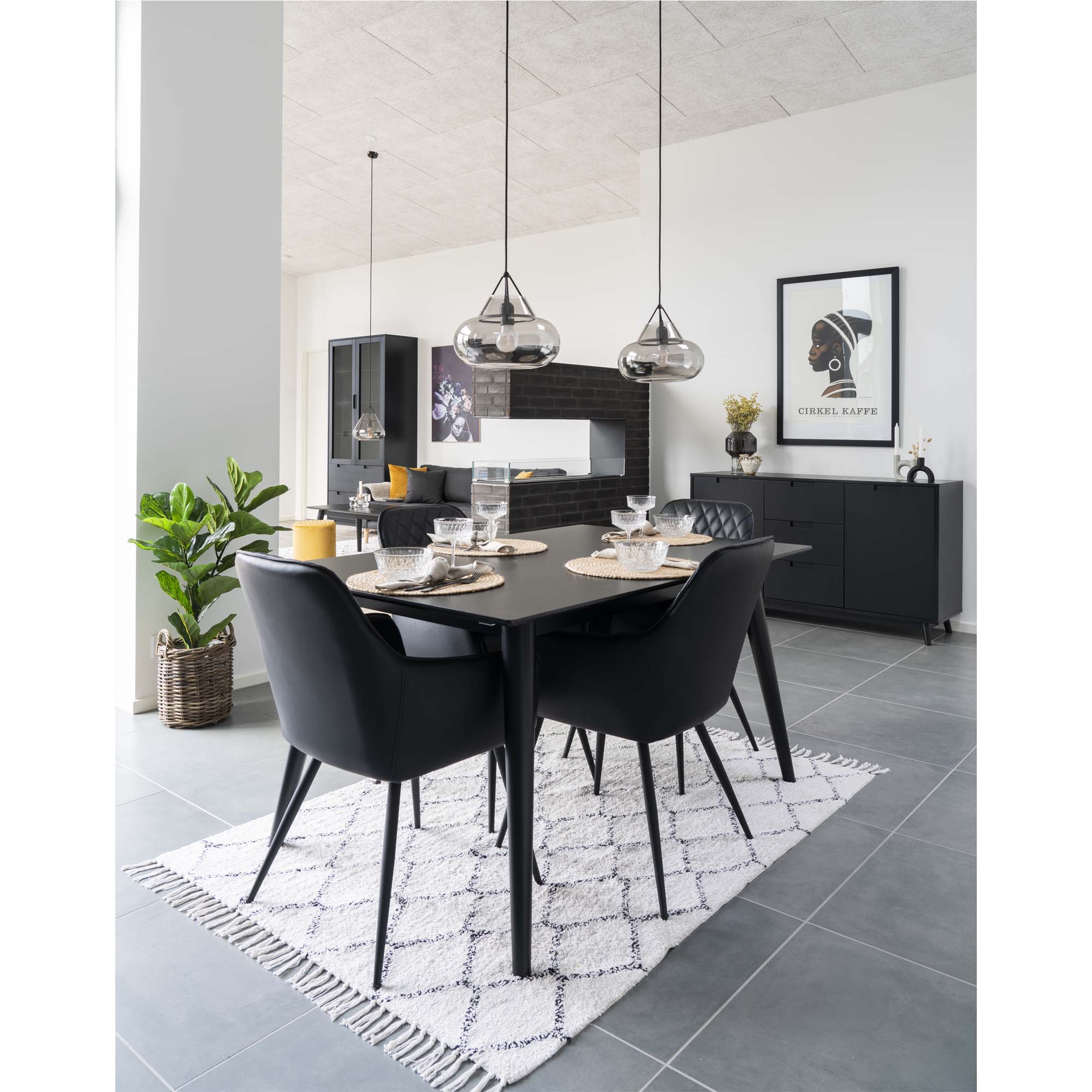 House Nordic Harbo Matstol 2 pack Svart