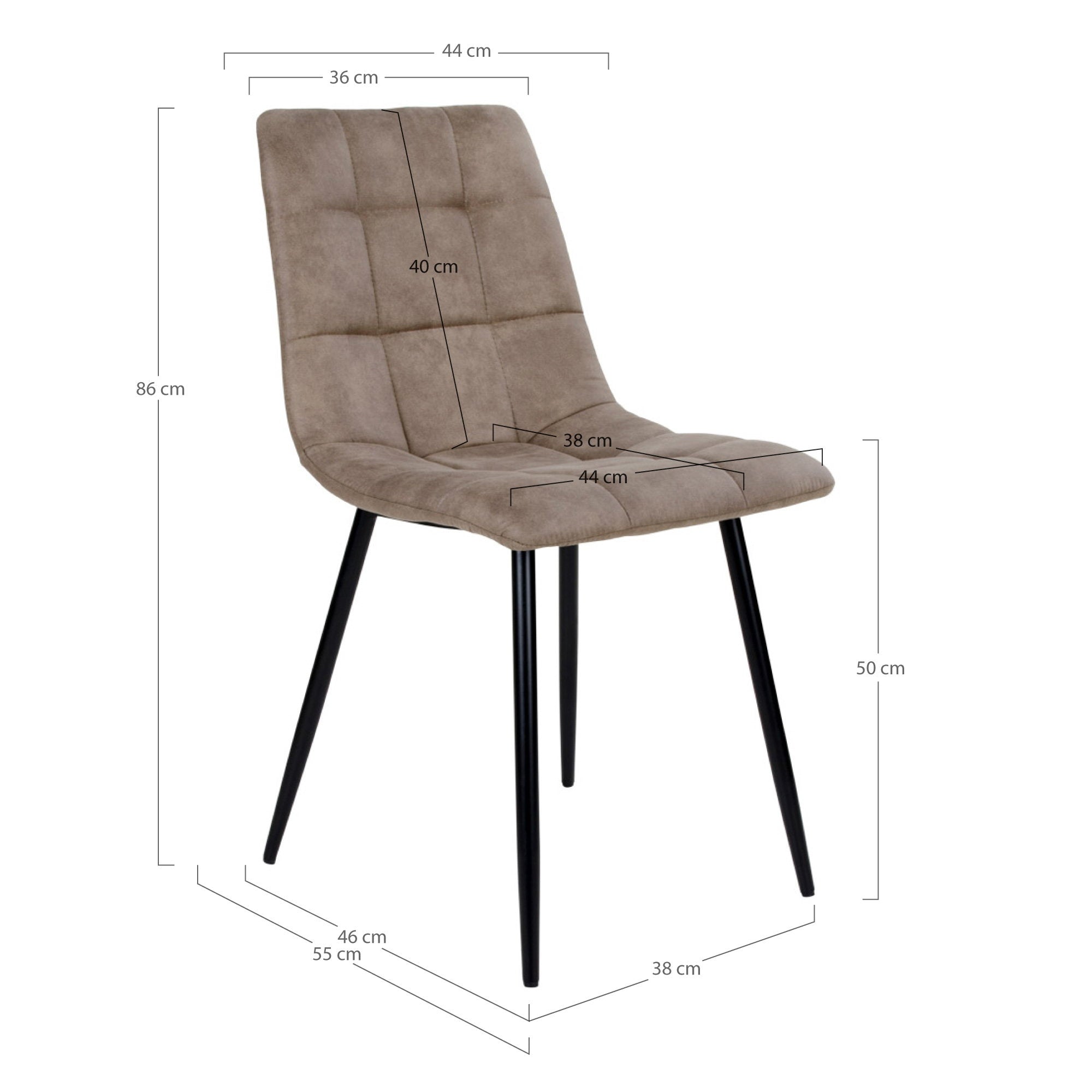 House Nordic Middelfart Matstol 2 pack Brun