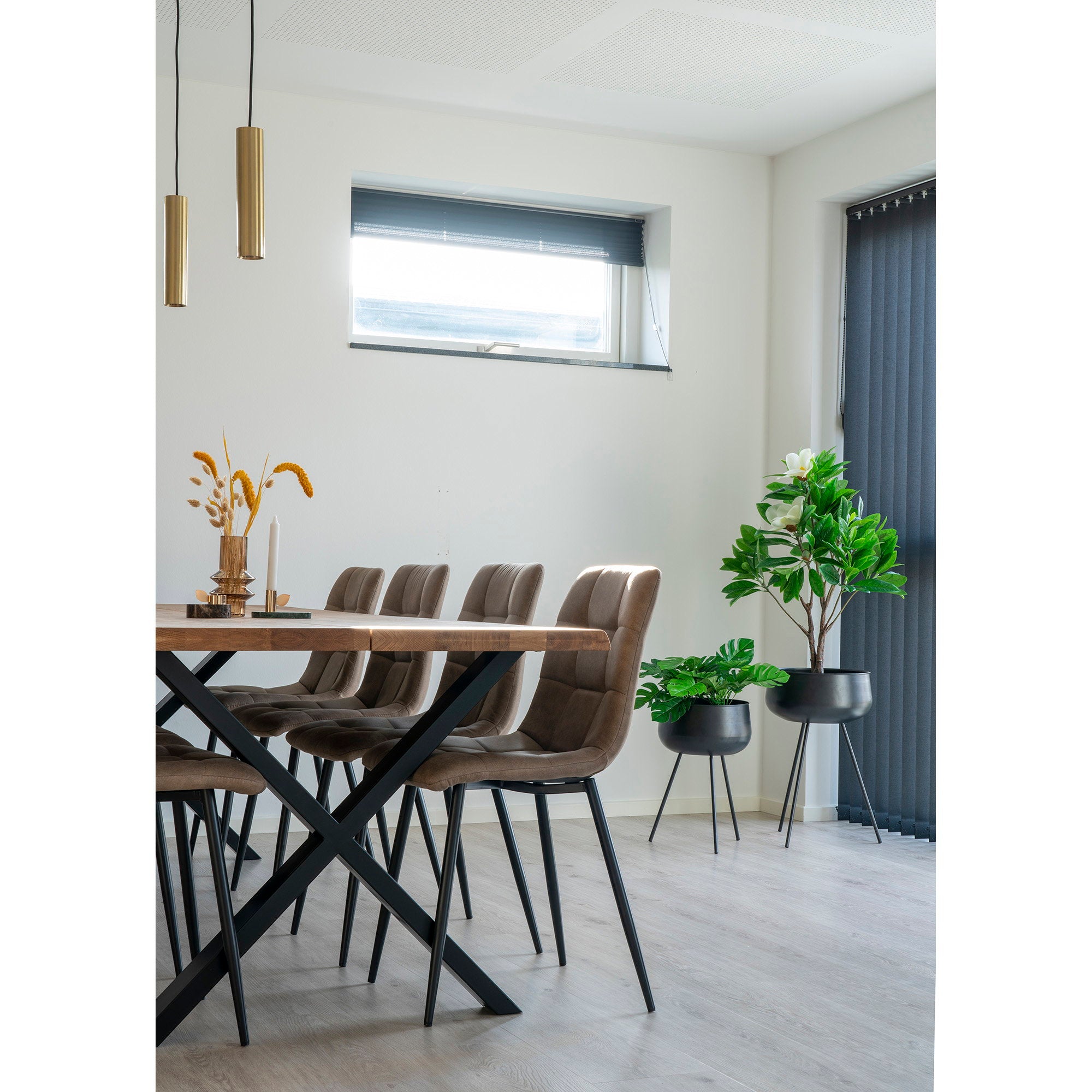 House Nordic Middelfart Matstol 2 pack Brun