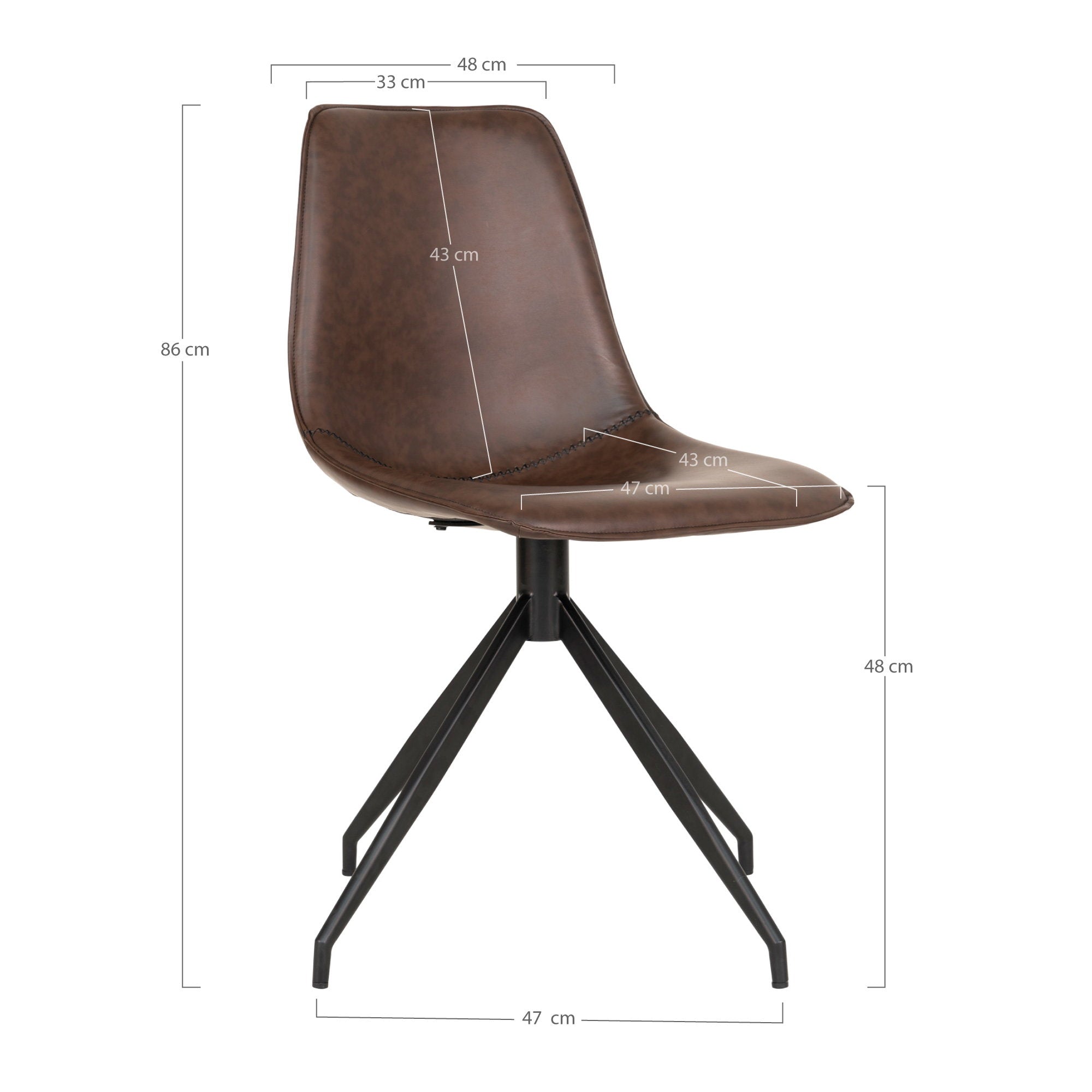 House Nordic Monaco Matstol 2 pack Brun