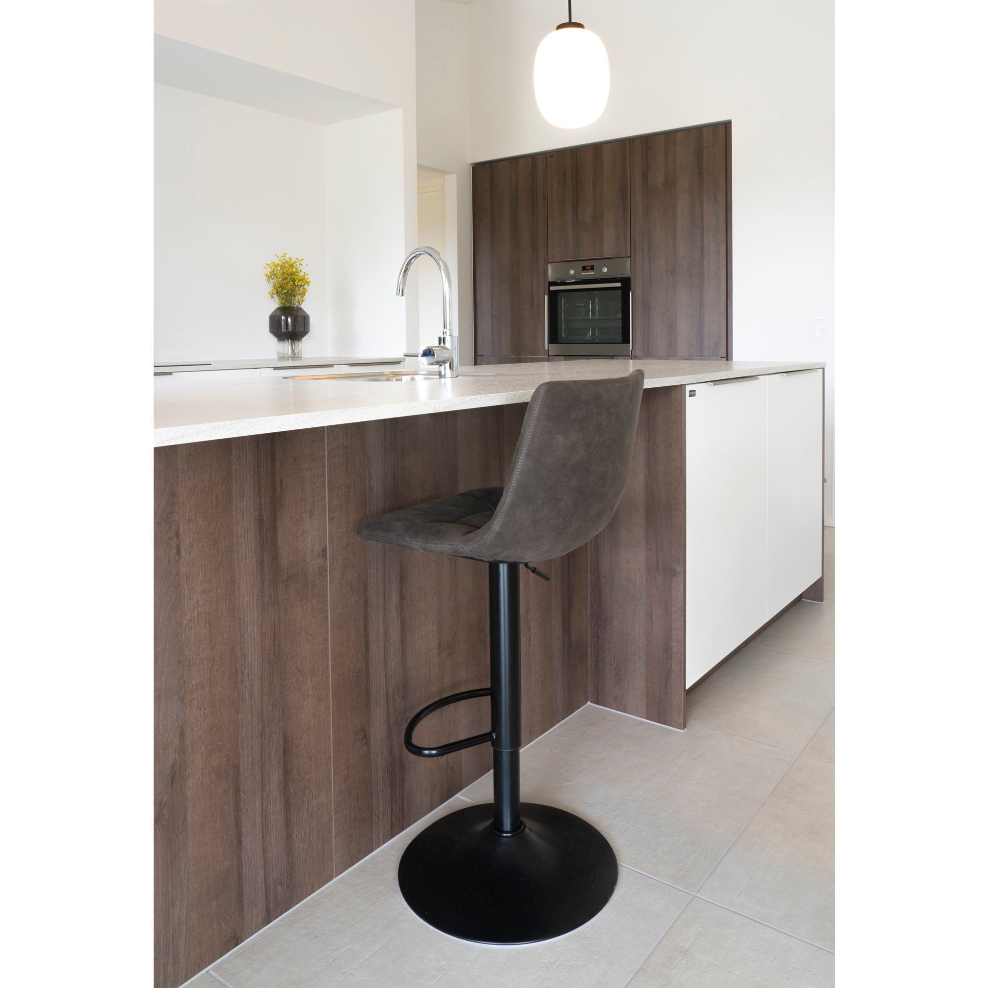 House Nordic Middelfart Barstol 2 pack Grå