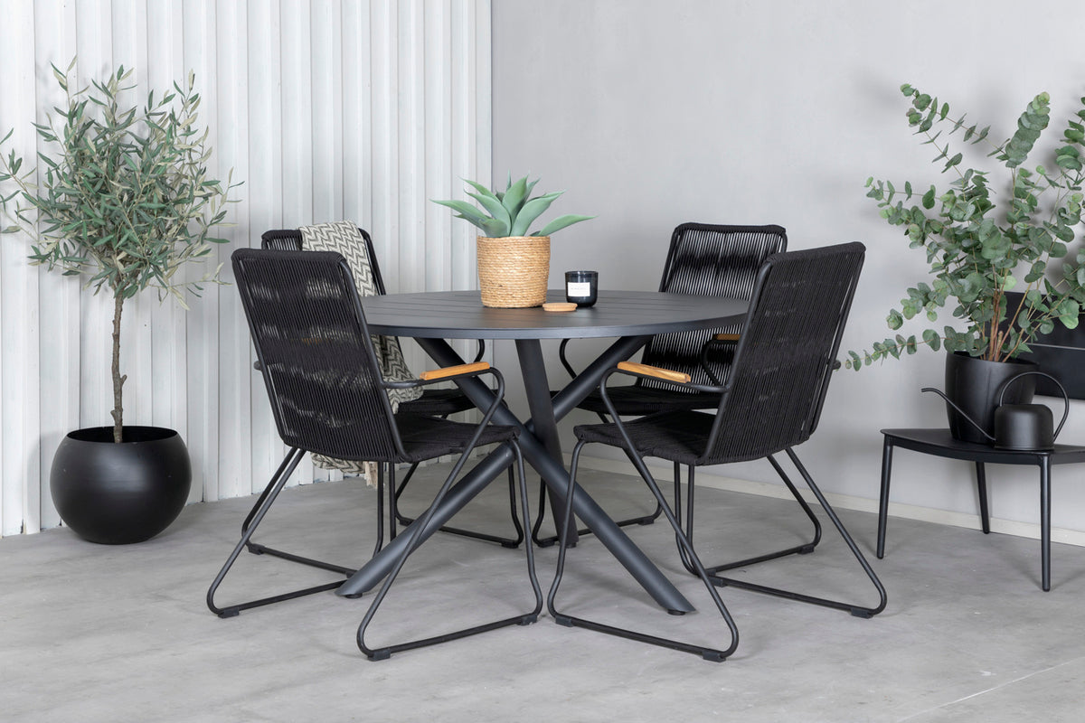 Venture Home Alma Runda Matbord ⌀120 Svart