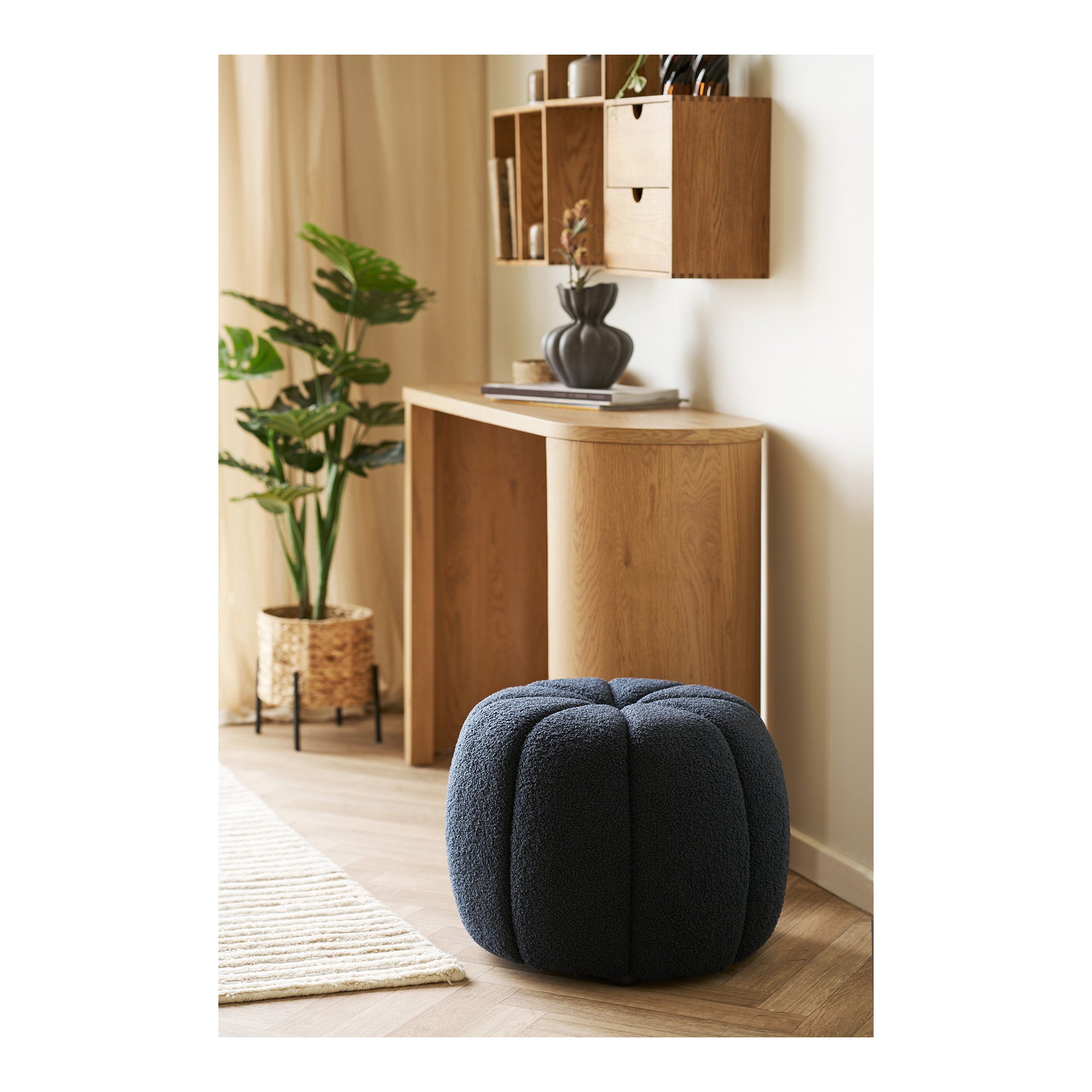 House Nordic Paisley Sittpuff Navy