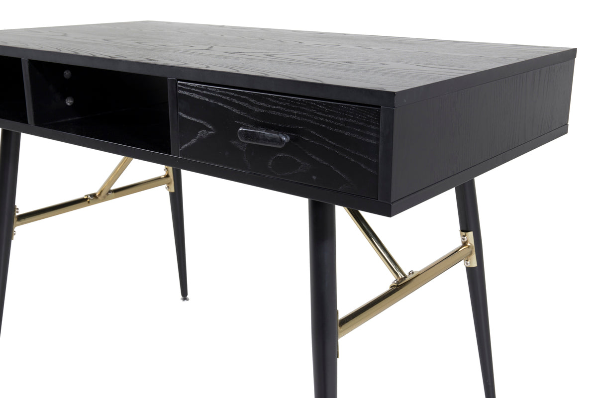 Venture Home Gold Skrivbord 110 x 60 Svart
