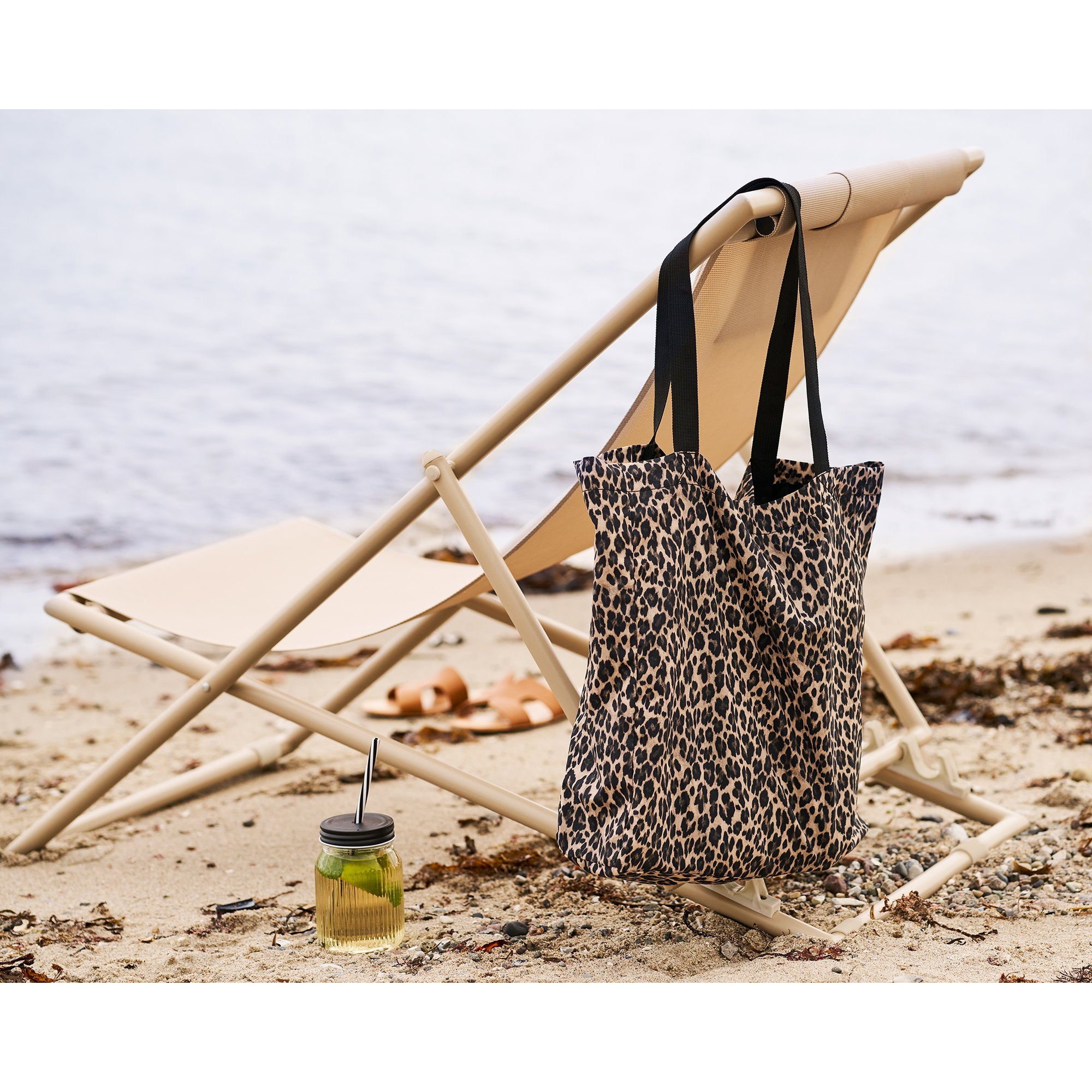 House Nordic Ava Tote bag, leopard, 35x39 cm