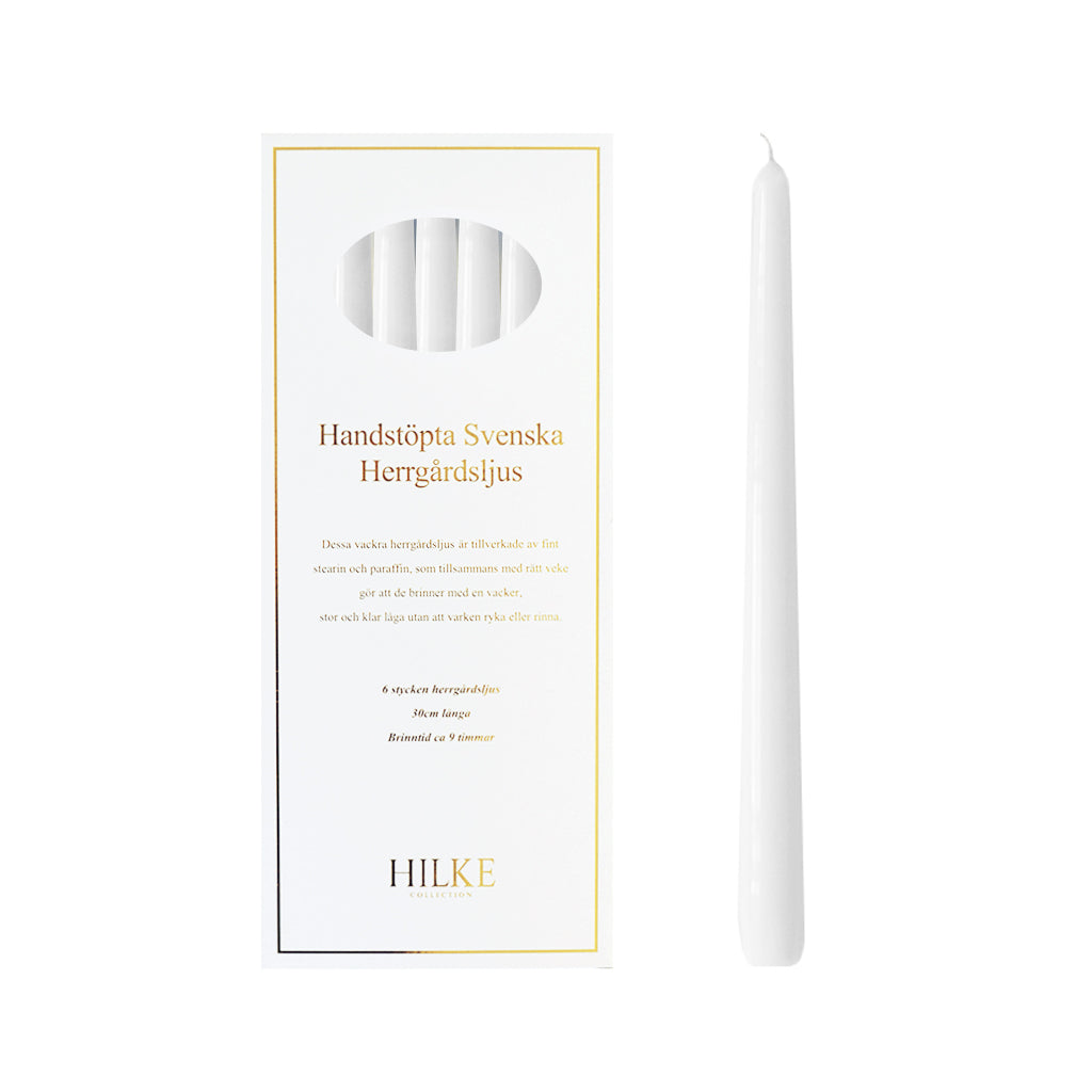 Hilke Collection Herrgårdsljus Vit Glans