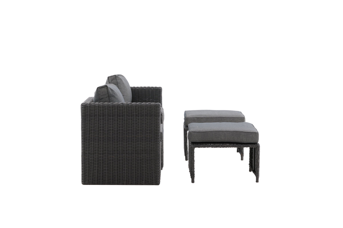 Venture Home Quad Lounge Set Svart