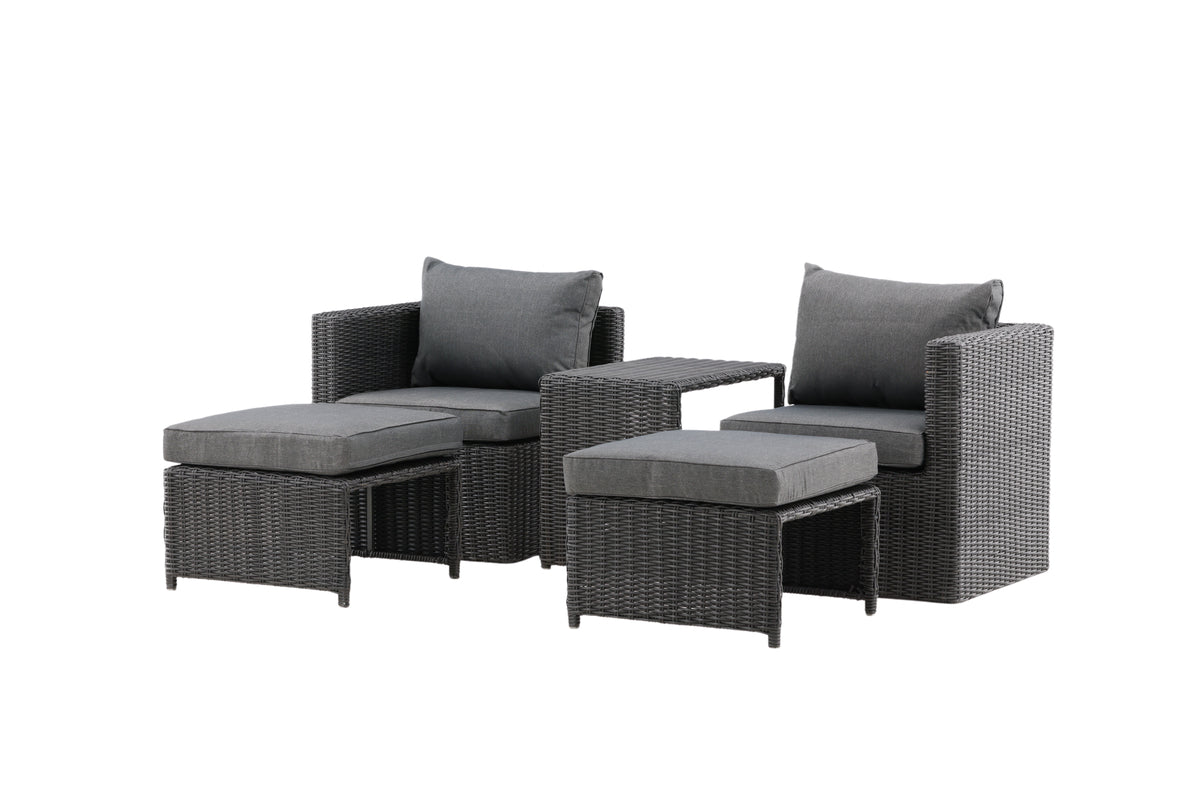 Venture Home Quad Lounge Set Svart