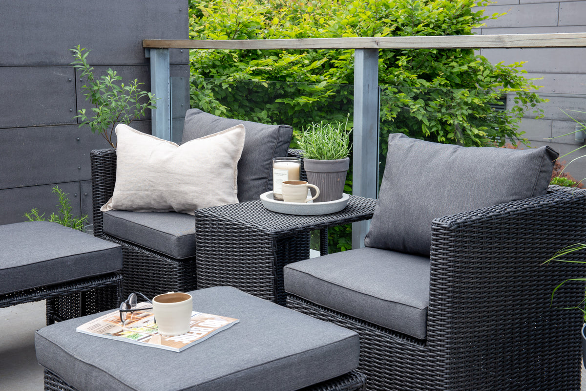 Venture Home Quad Lounge Set Svart