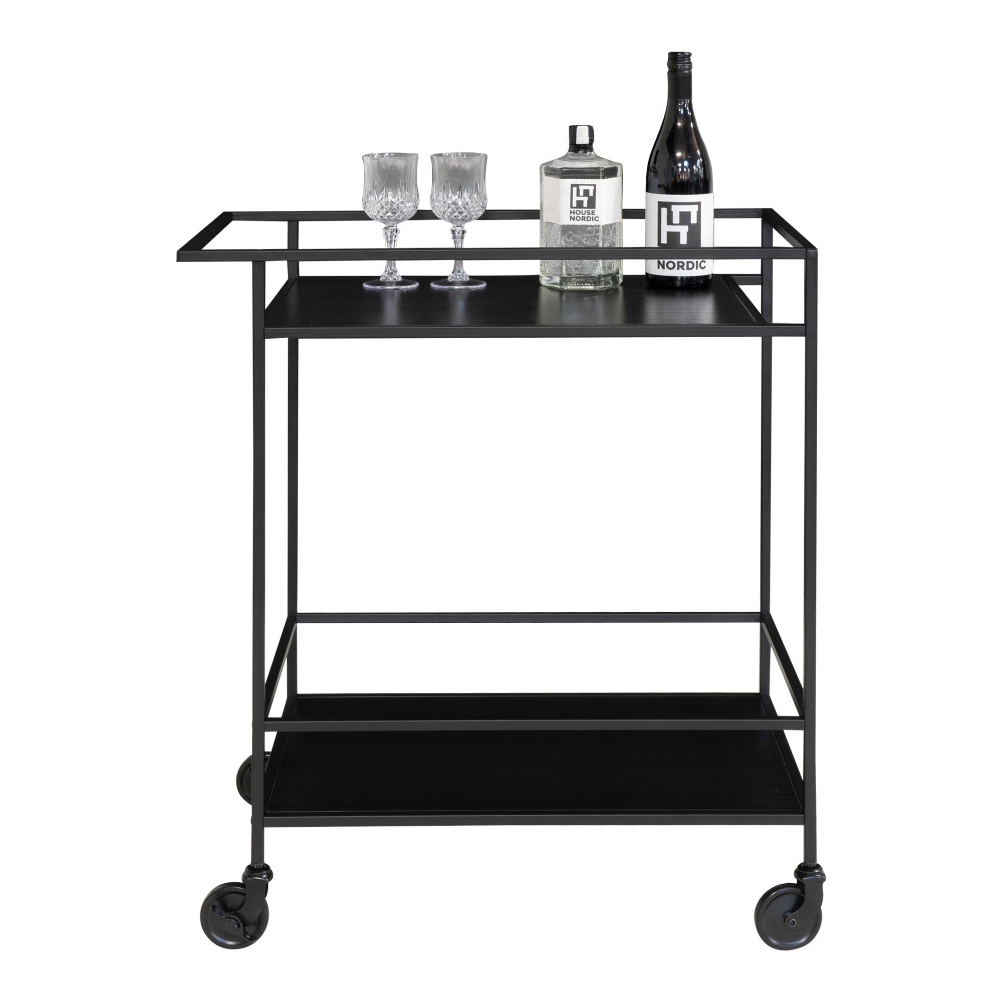 House Nordic Vita Bar Trolley Svart