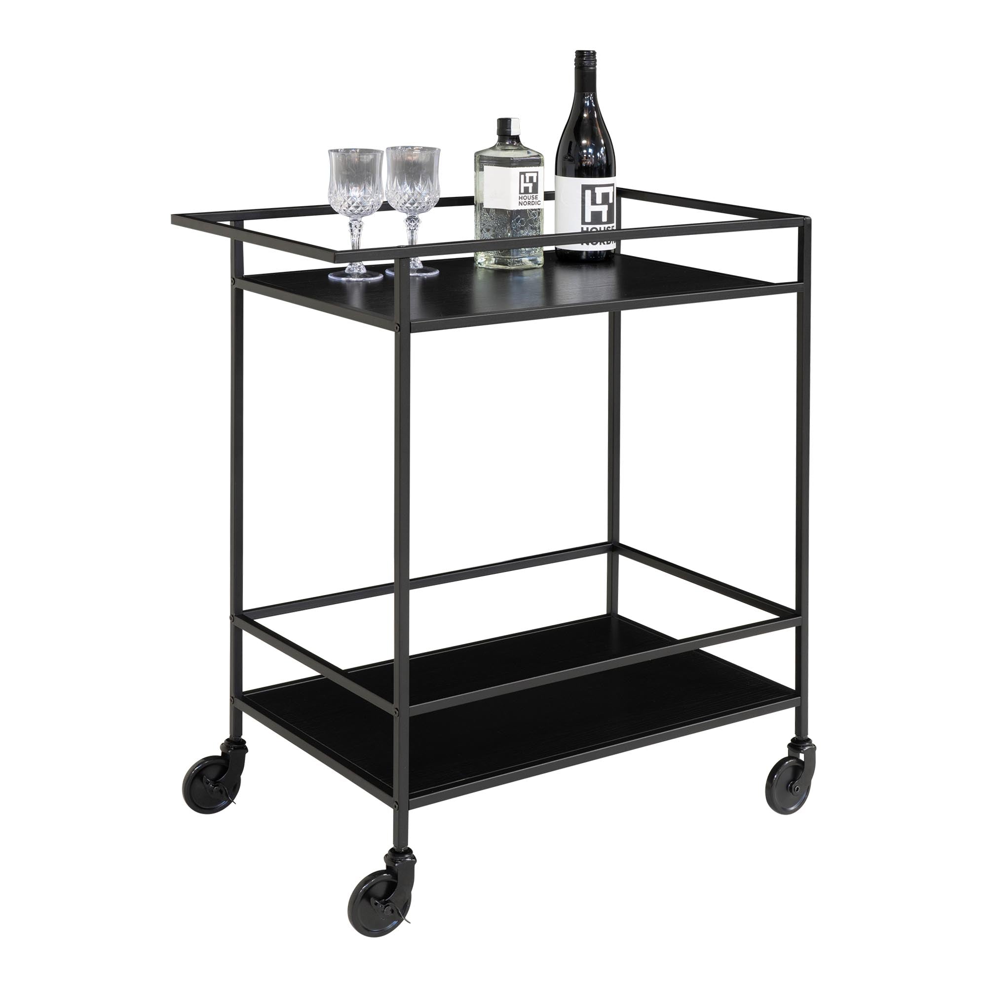 House Nordic Vita Bar Trolley Svart