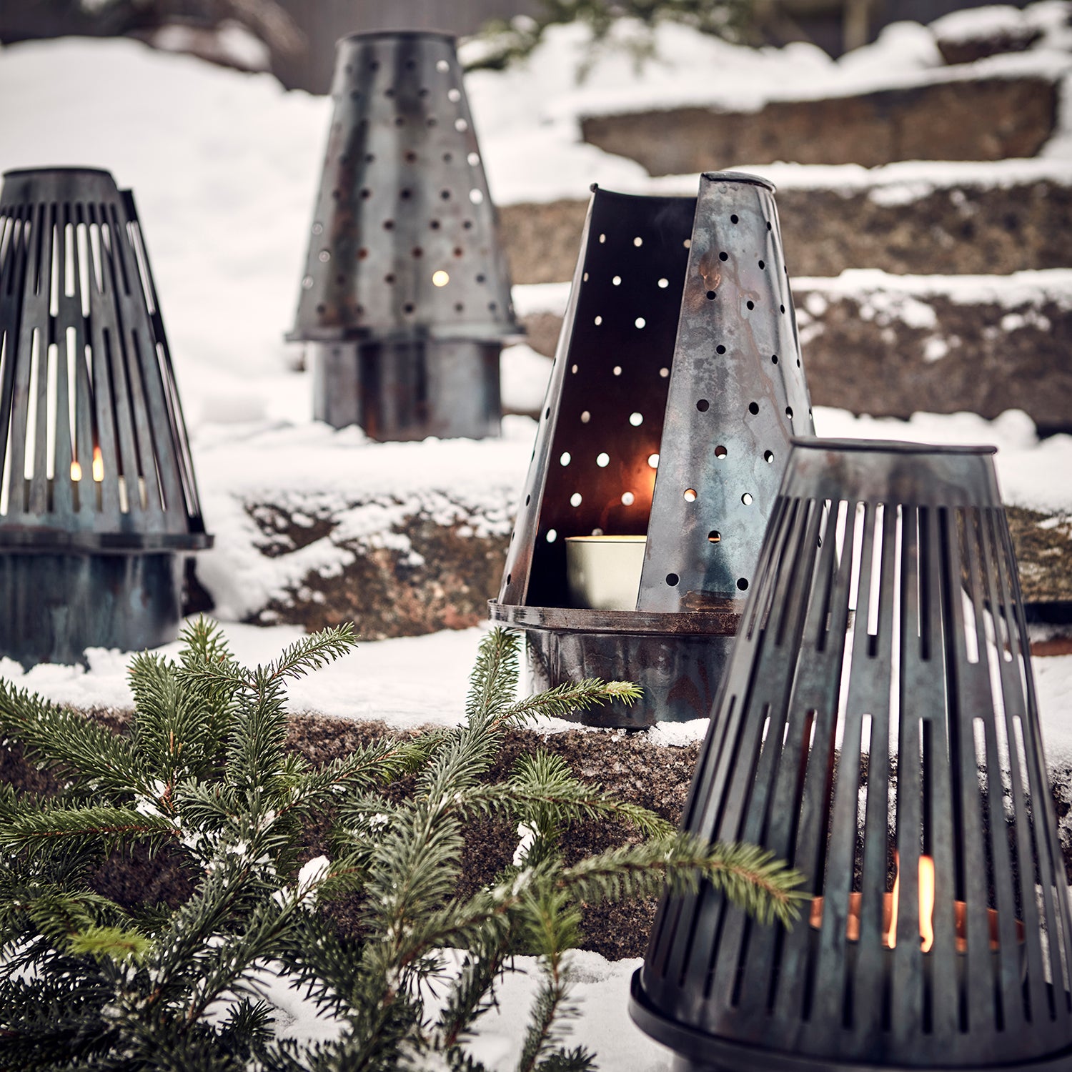 Affari Of Sweden BODIL Uteljushållare, 4 pack Svart