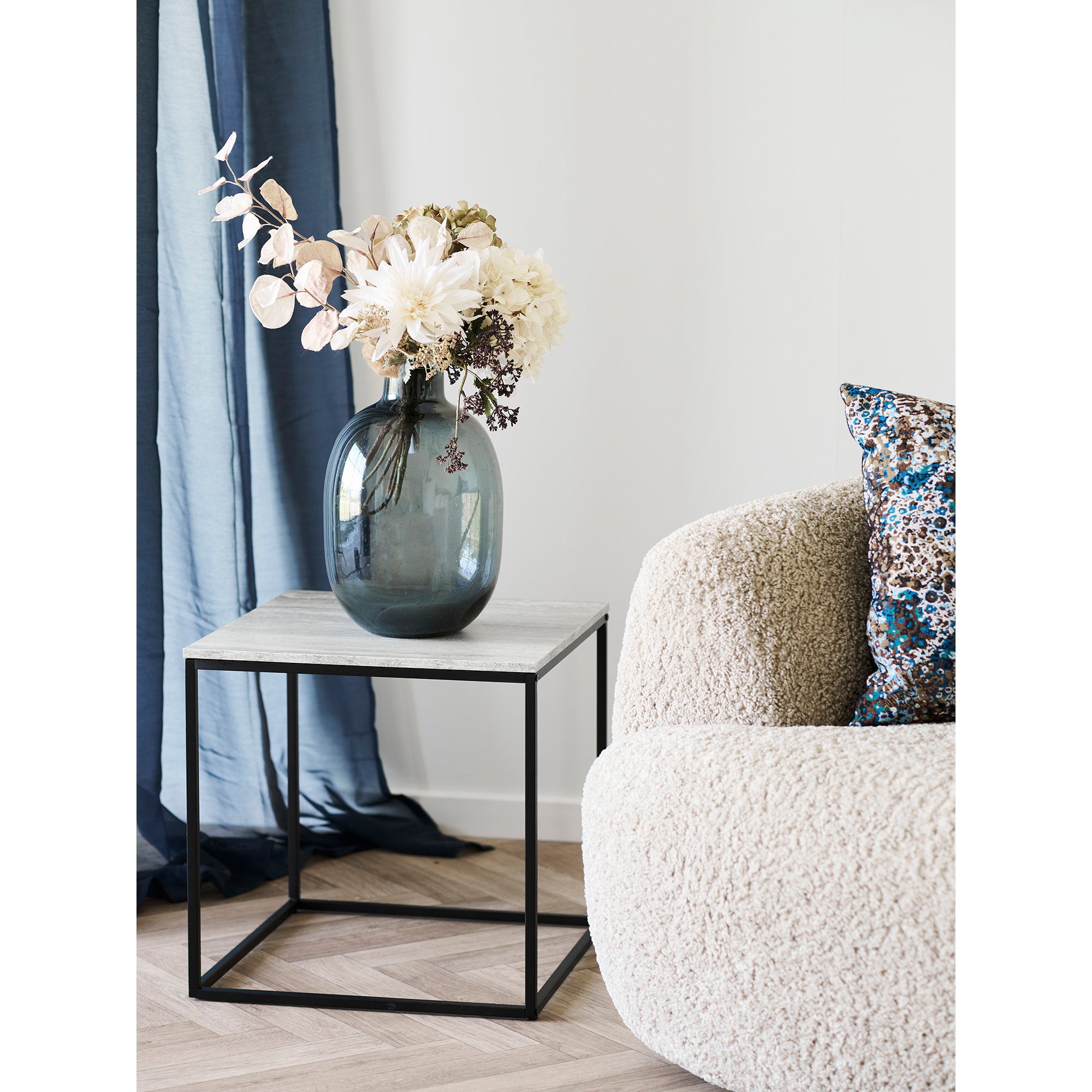House Nordic Vita Sidobord Svart / Beige