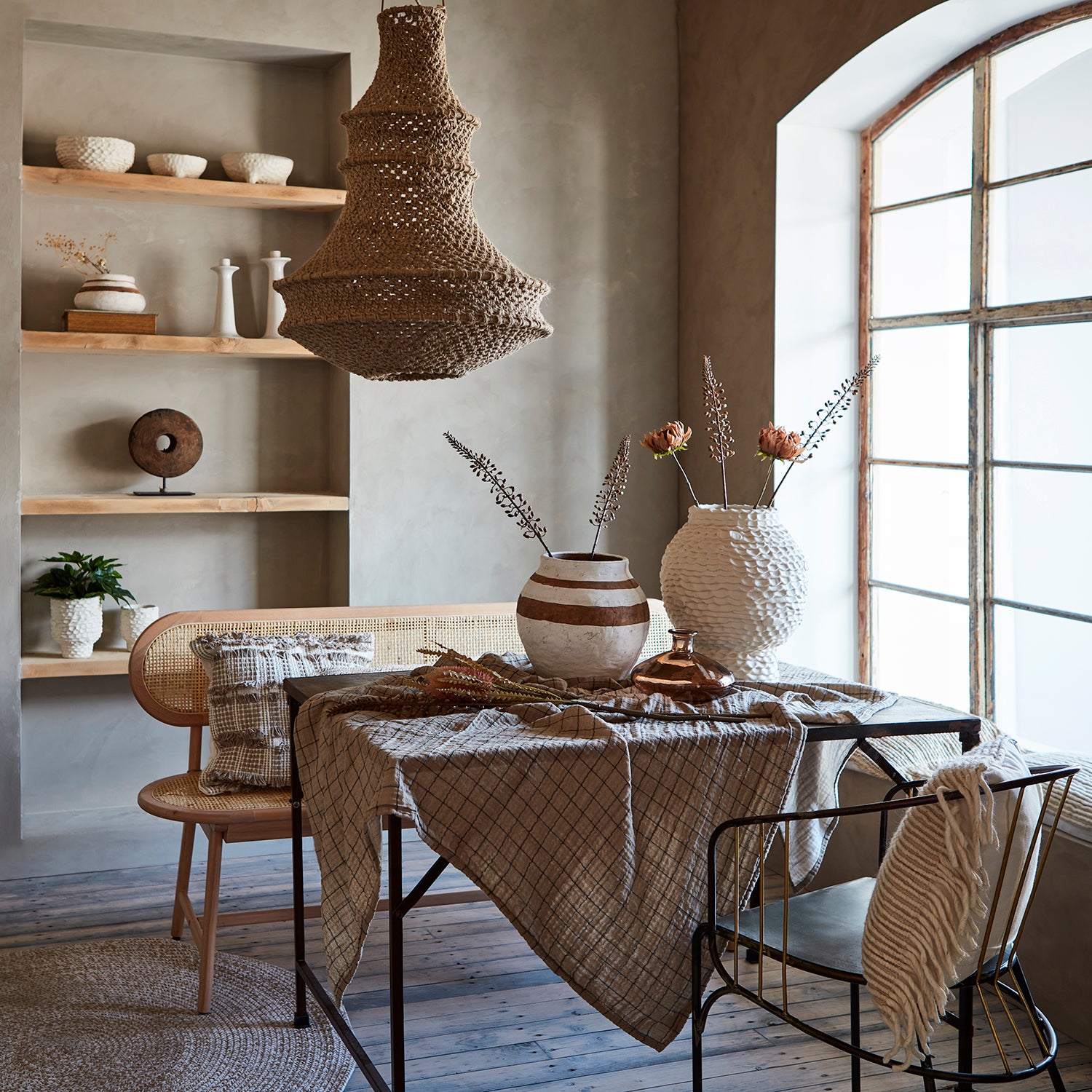 Affari Of Sweden ELSA Bordsduk, Beige/svart