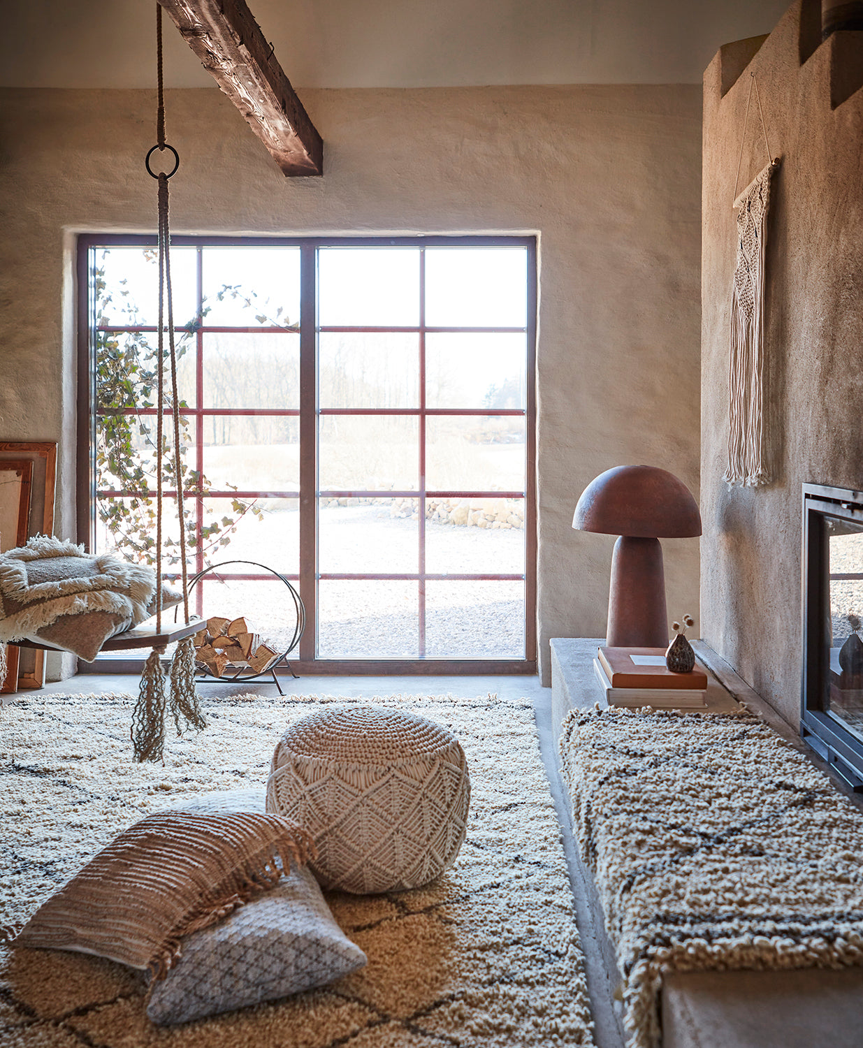 Affari Of Sweden FUNGI Bordslampa L, Brun