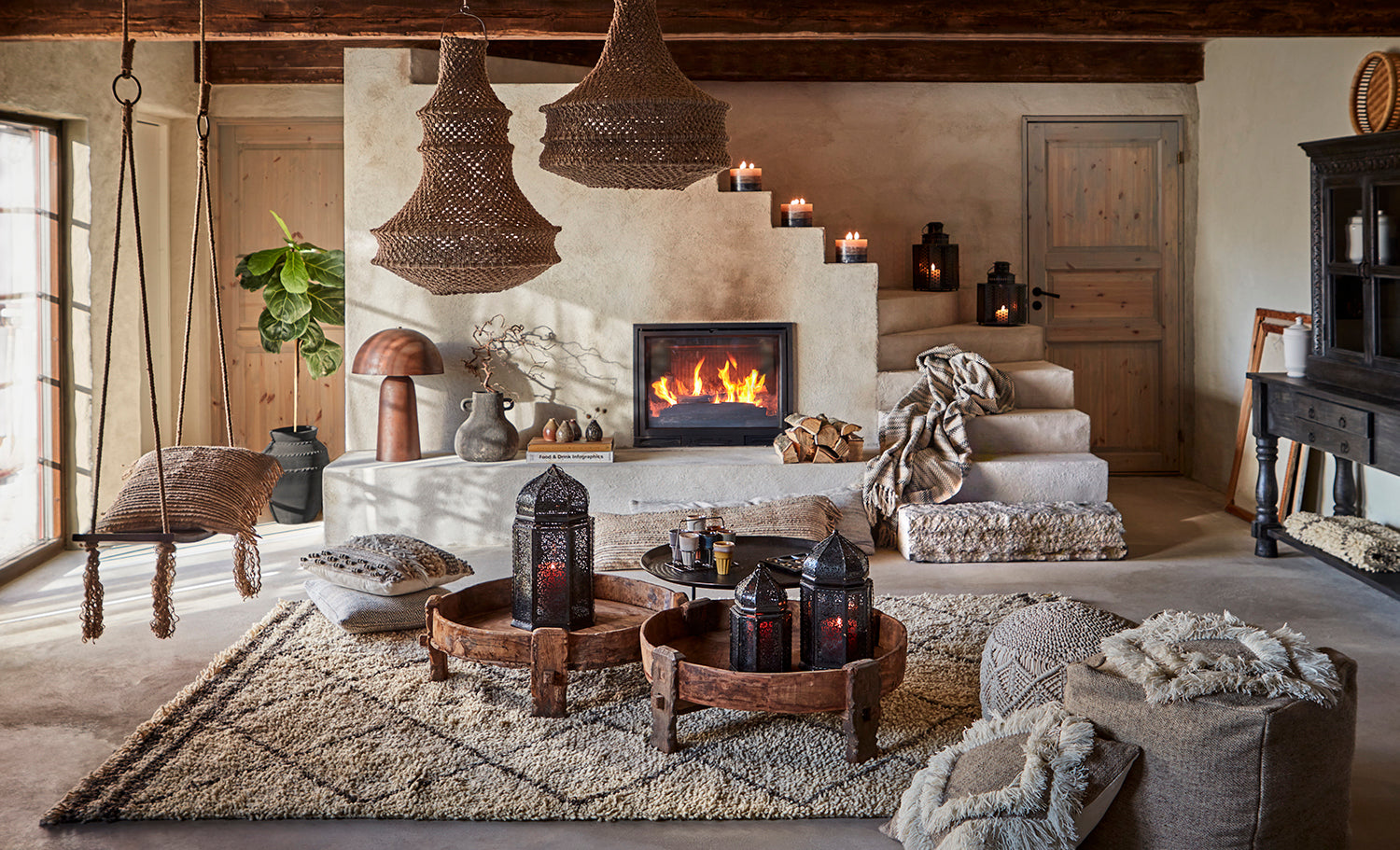 Affari Of Sweden FUNGI Bordslampa L, Brun