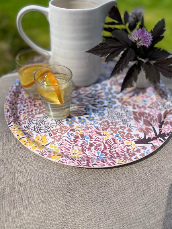 Almedahls Botanic Garden, bricka, rosabrun, 38cm