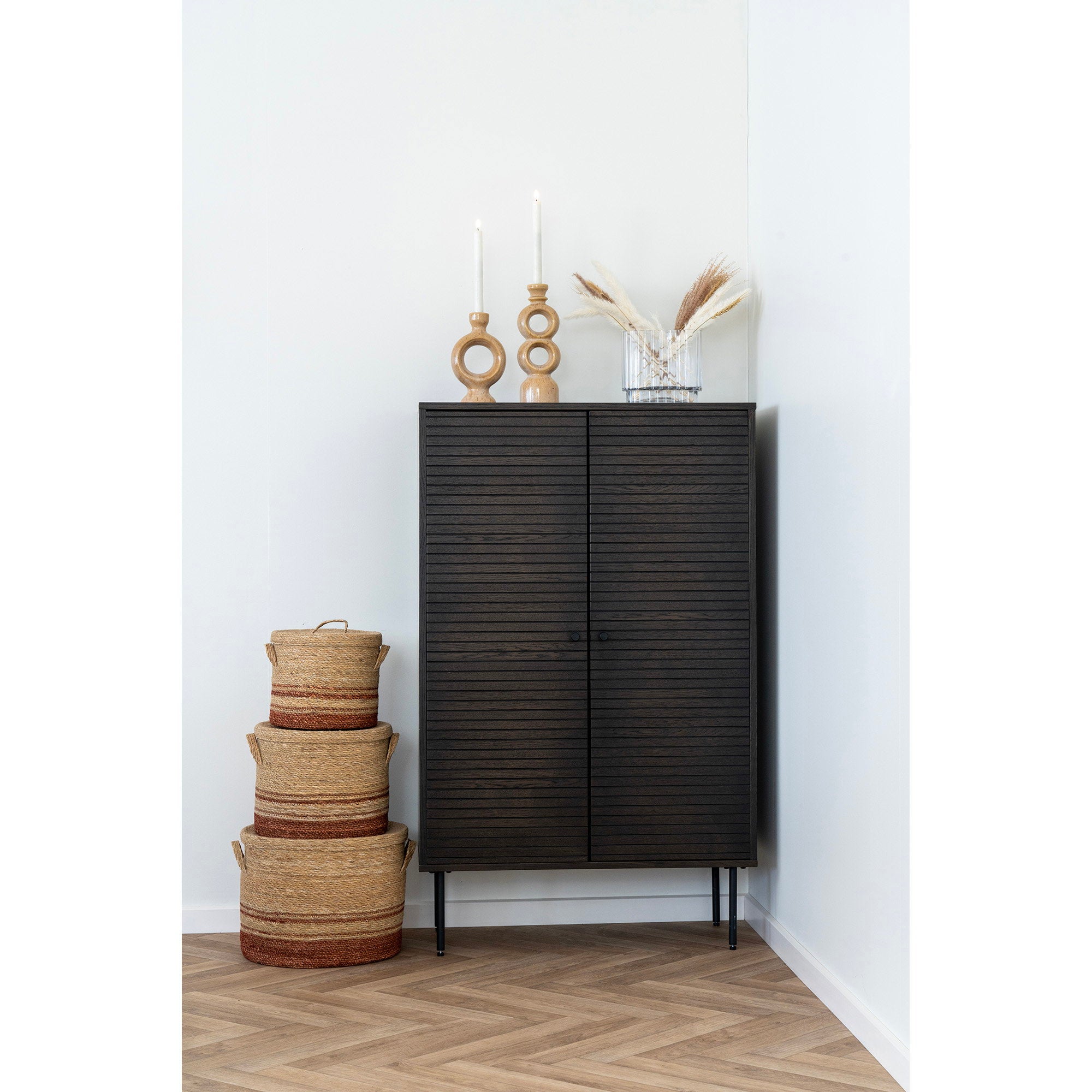 House Nordic Ljusstake Brun