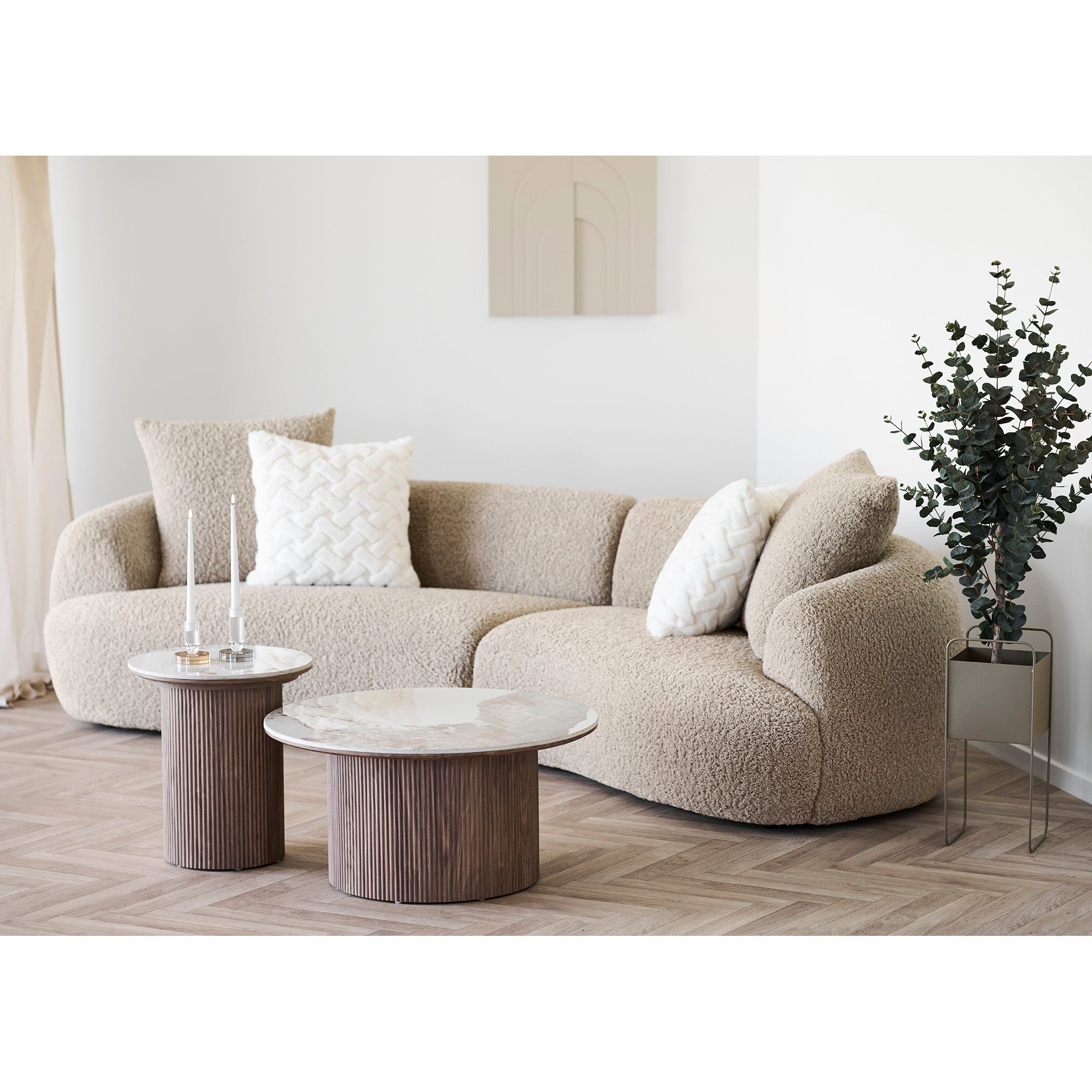 House Nordic Ljusstake Brun / Vit