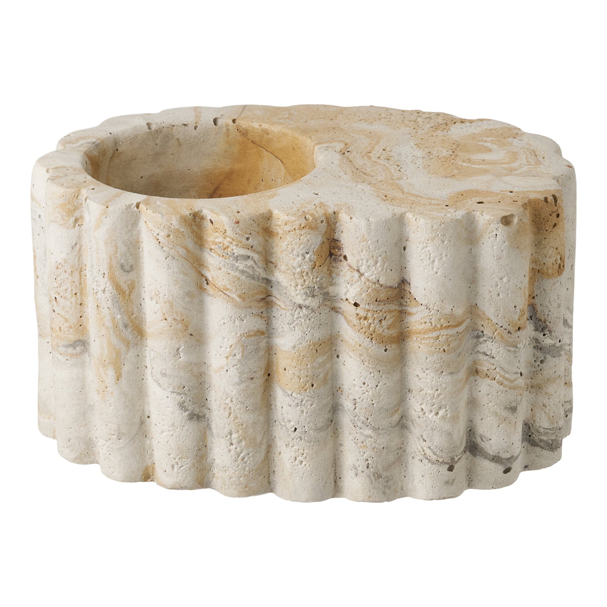 House Nordic Tealight Holder Brun / Beige