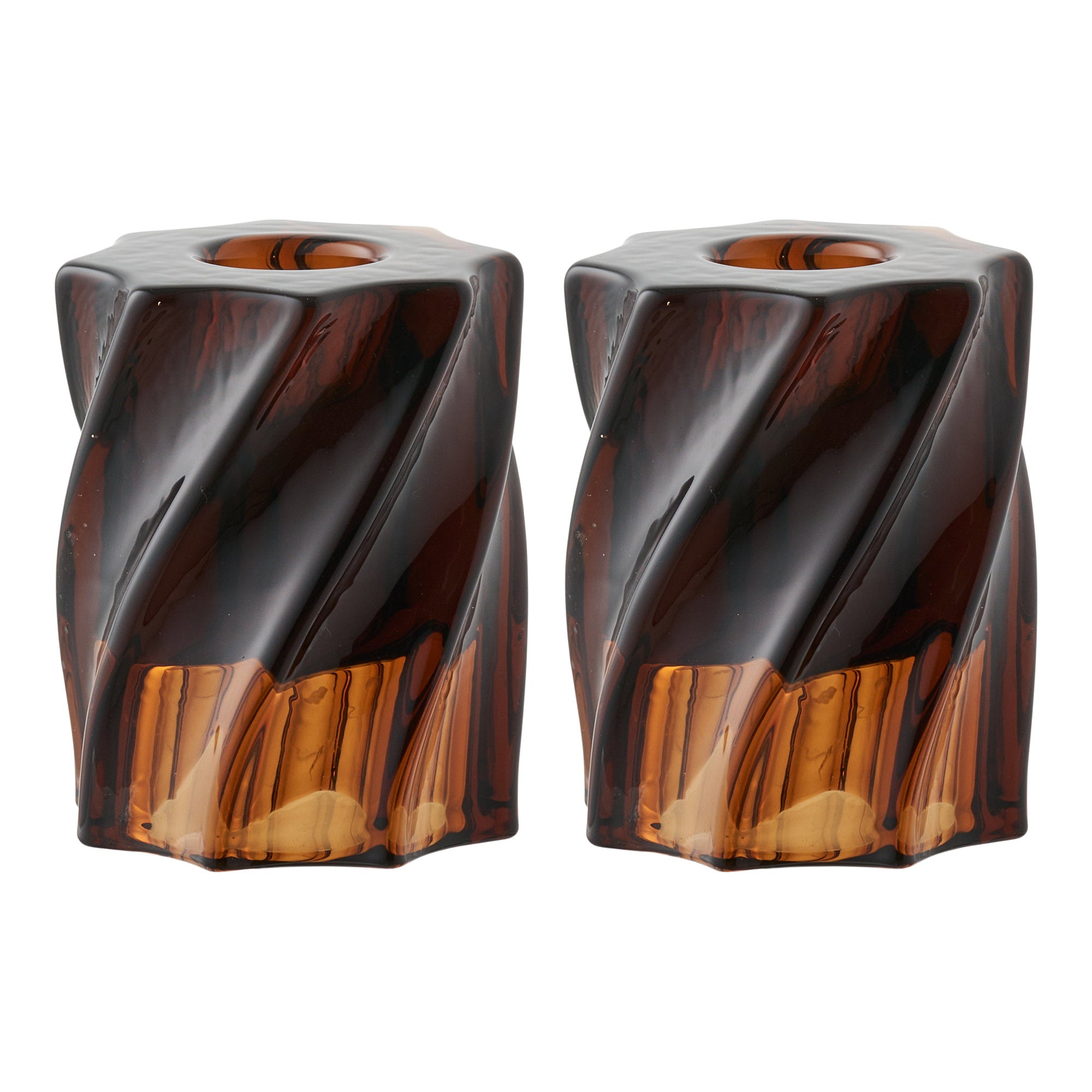 House Nordic Ljusstake Smoked Brun