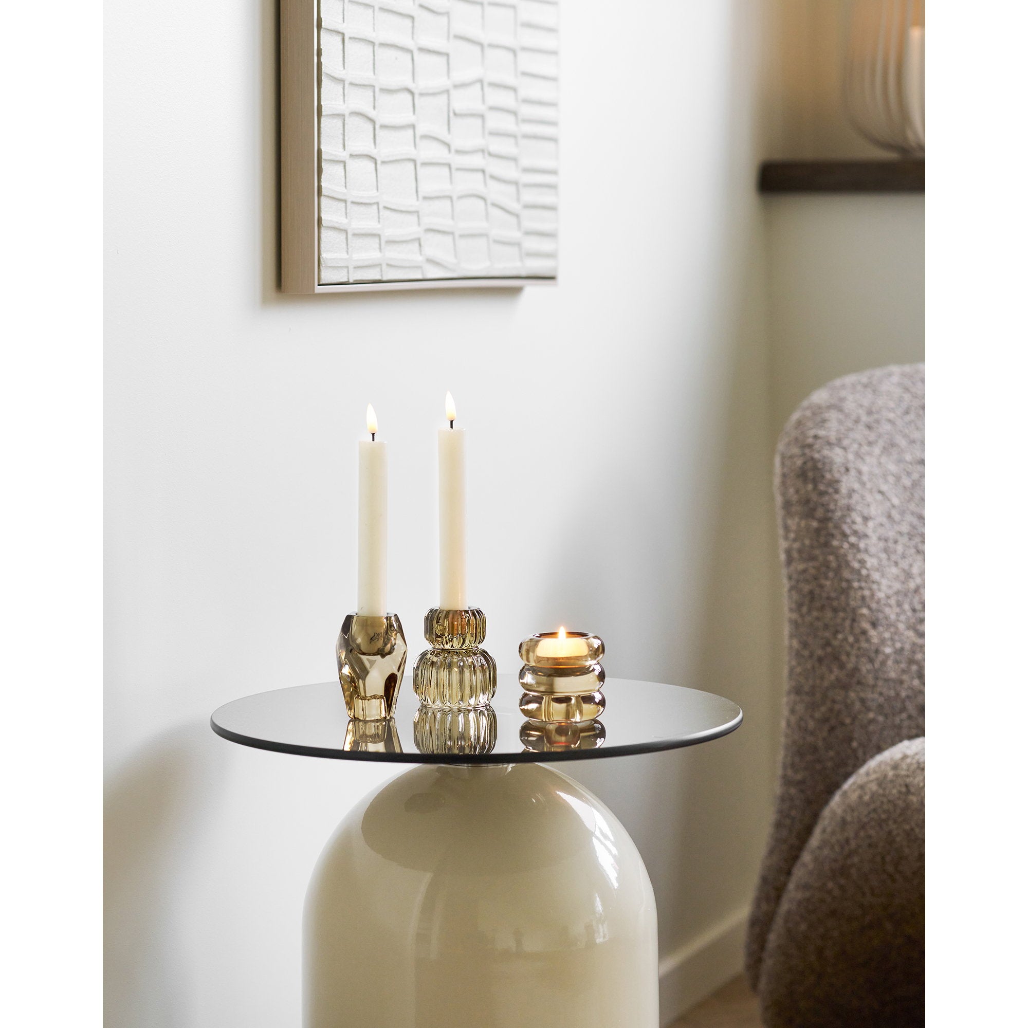 House Nordic Ljusstake Smoked Brun