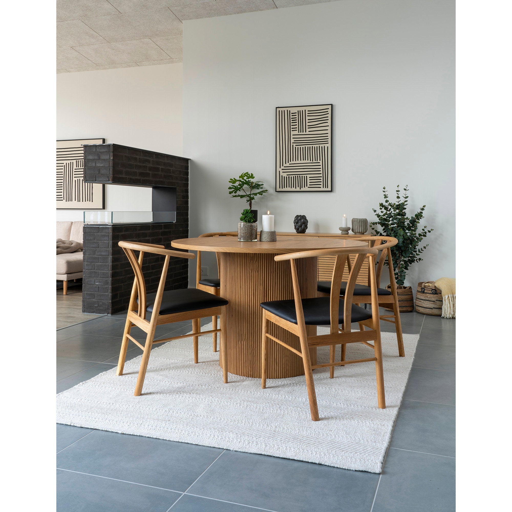 House Nordic Lipari Canvas Print Svart / Beige