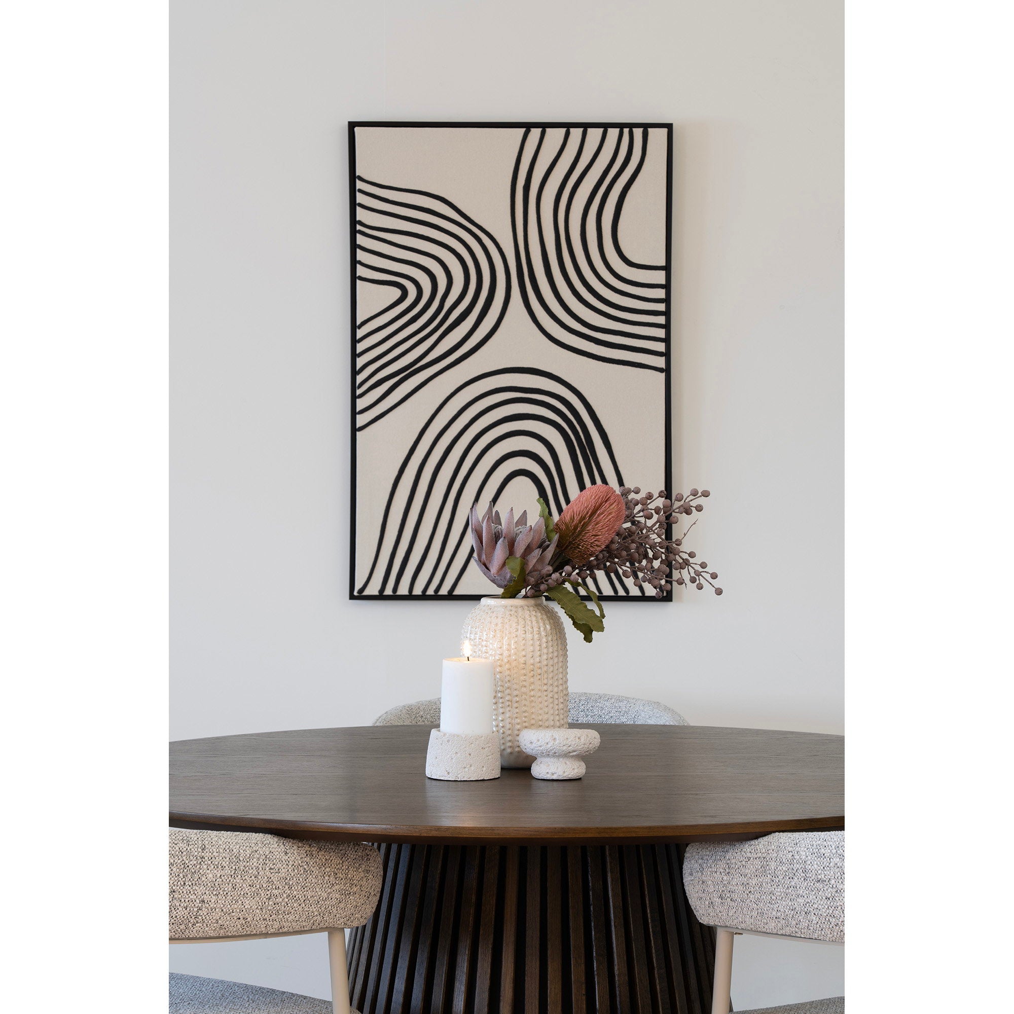 House Nordic Lipari Canvas Print Svart / Beige