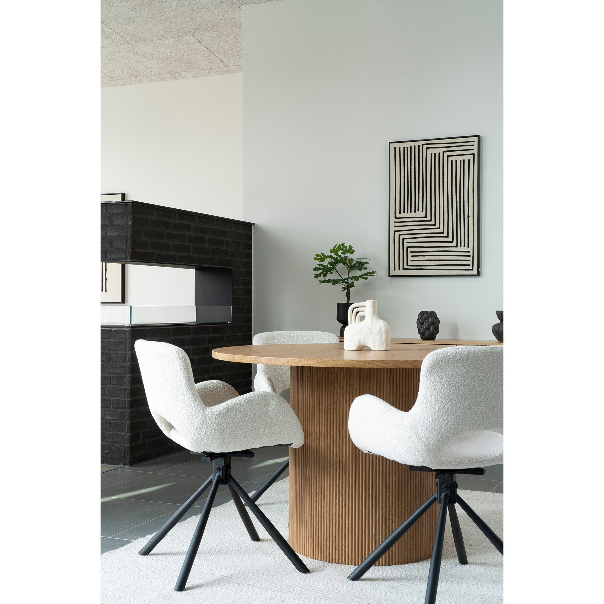 House Nordic Lipari Canvas Print Svart / Beige