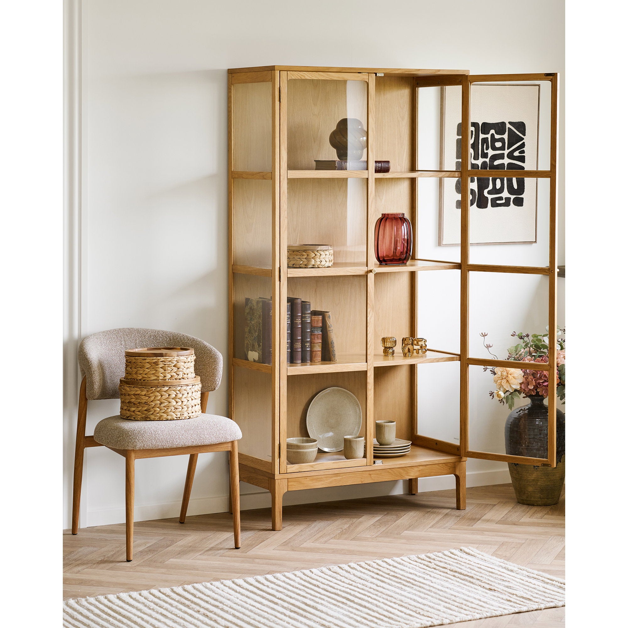 House Nordic Tine Tufted Wall Decoration Svart / Brun