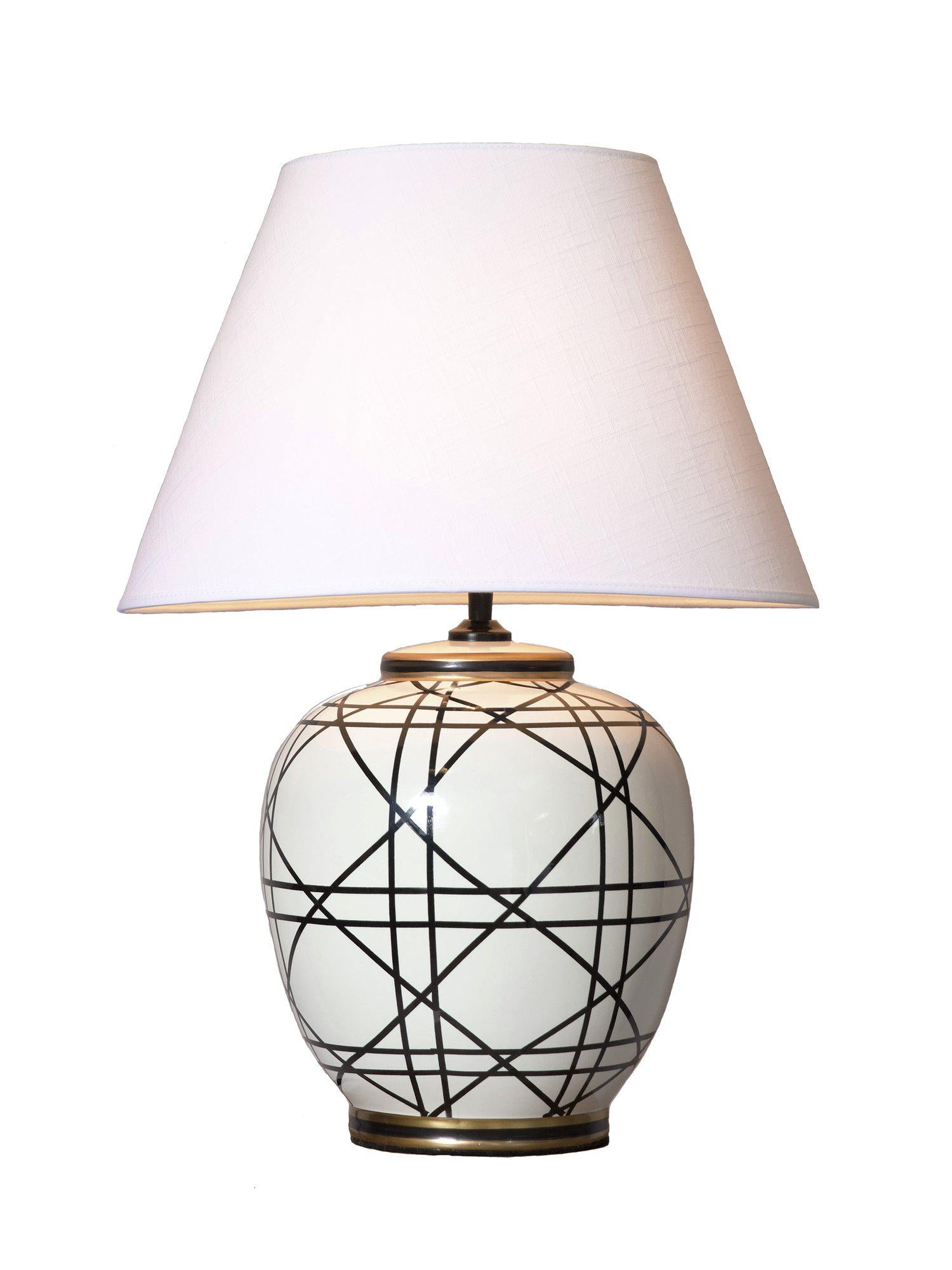 PR Home New York Bordslampa Svartvit 60cm