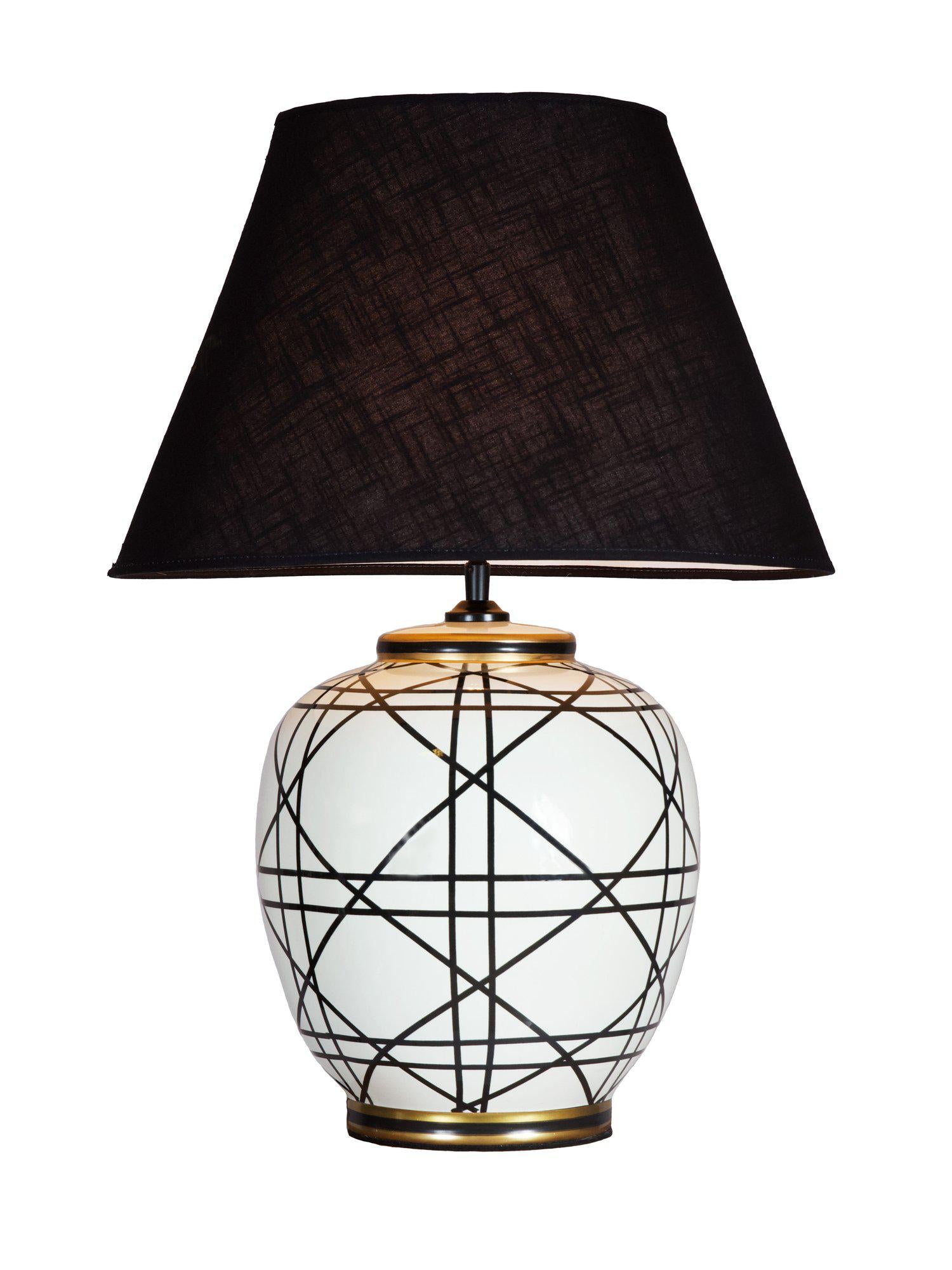PR Home New York Bordslampa Svartvit 60cm
