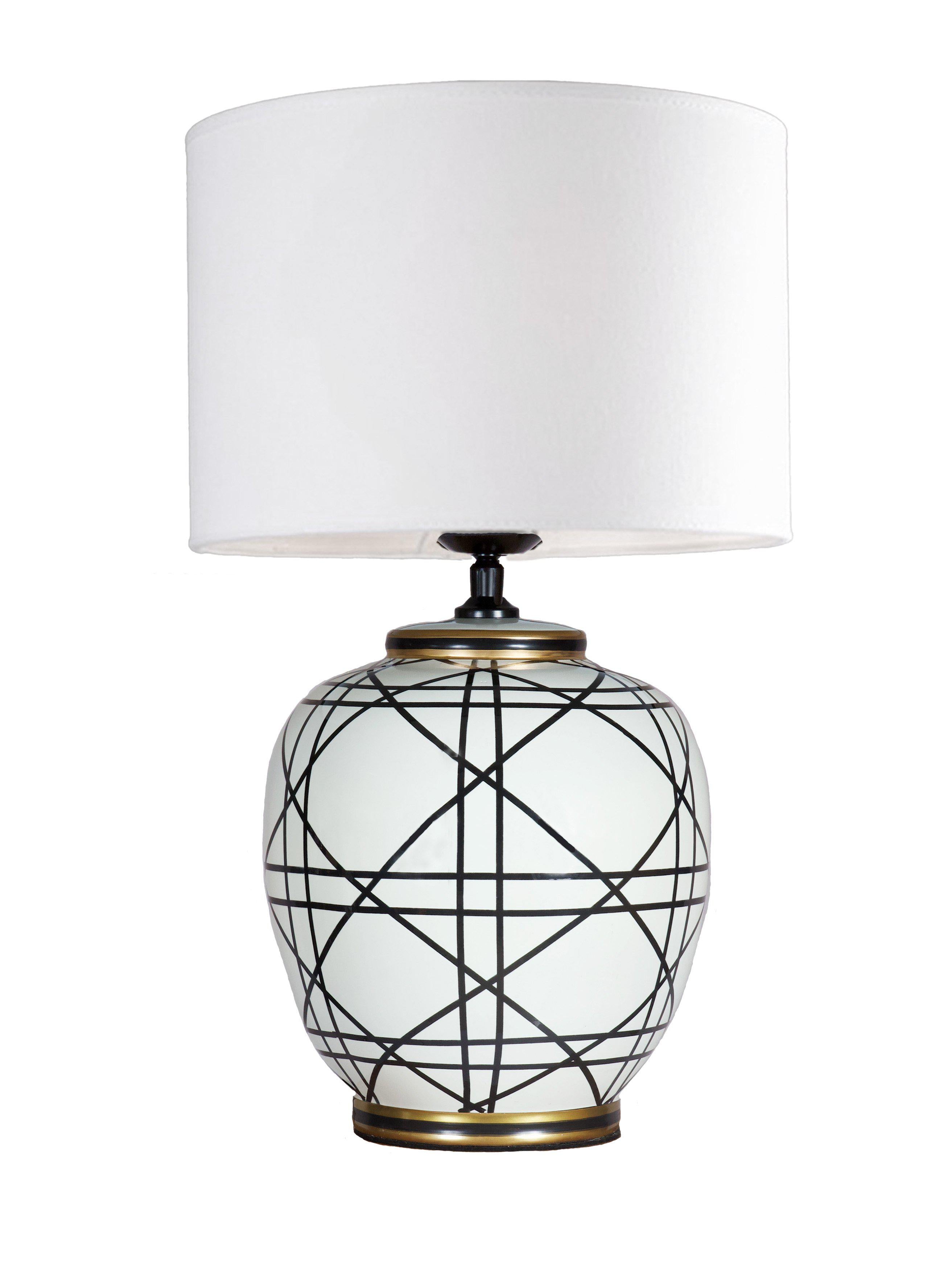 PR Home New York Bordslampa Svartvit 61cm