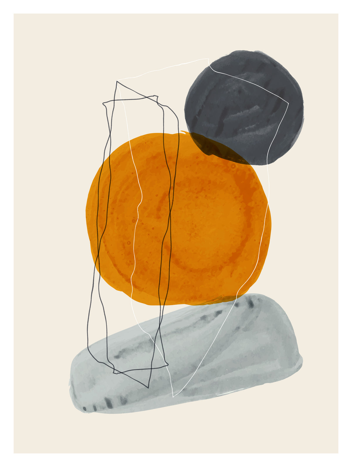 Venture Home Stones Posters 30x40 Beige