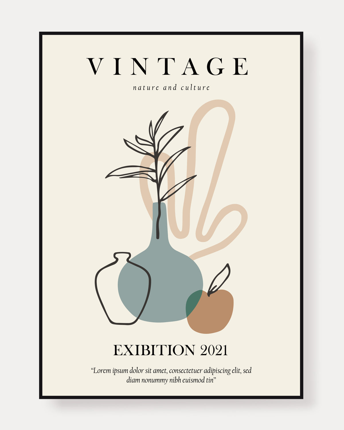Venture Home Vintage Posters 30x40 Beige