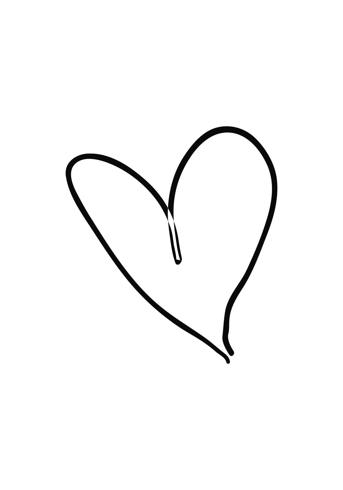 Venture Home Heart Posters 21x30 Vit