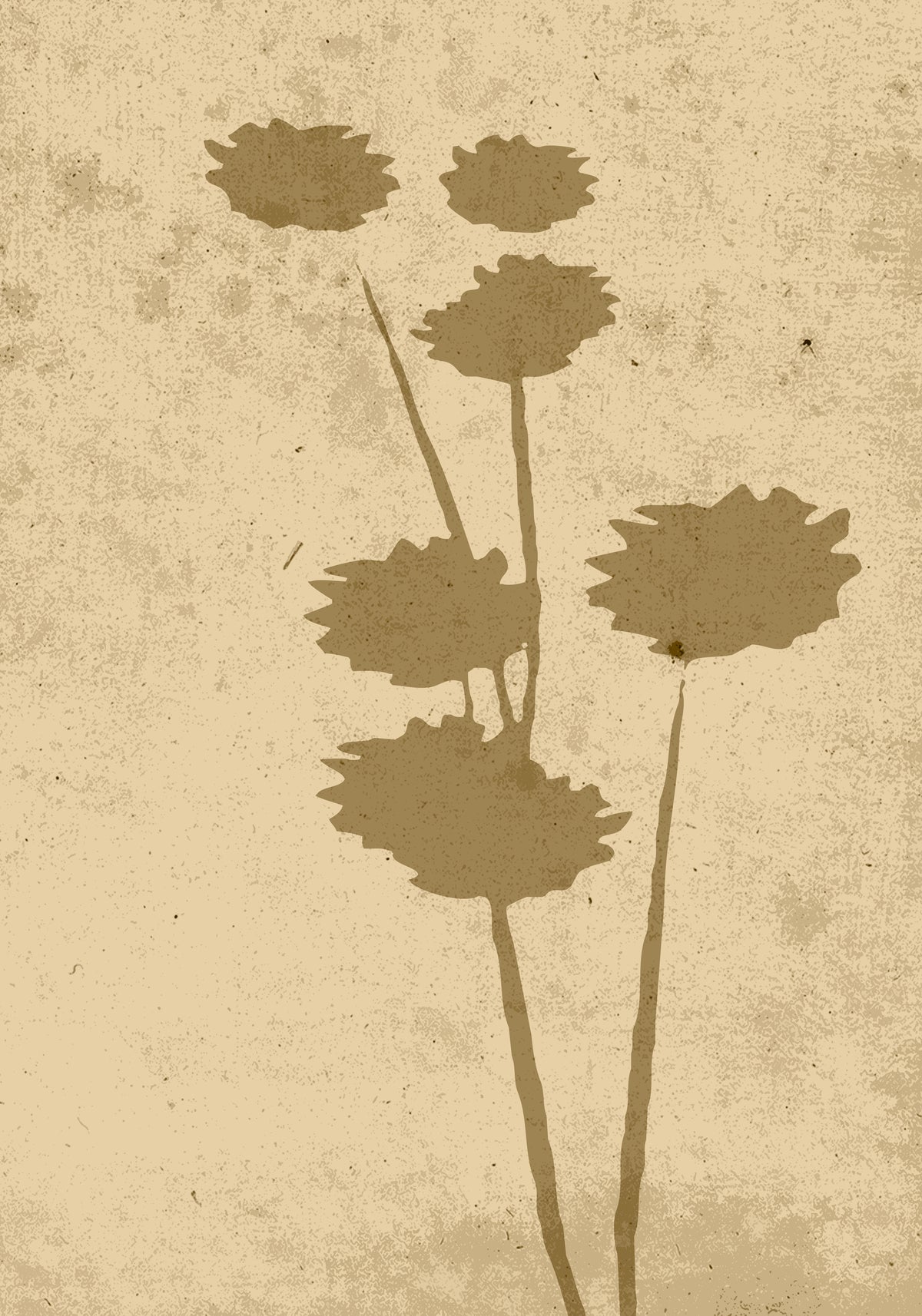 Venture Home Flower art Posters 70x100 Beige