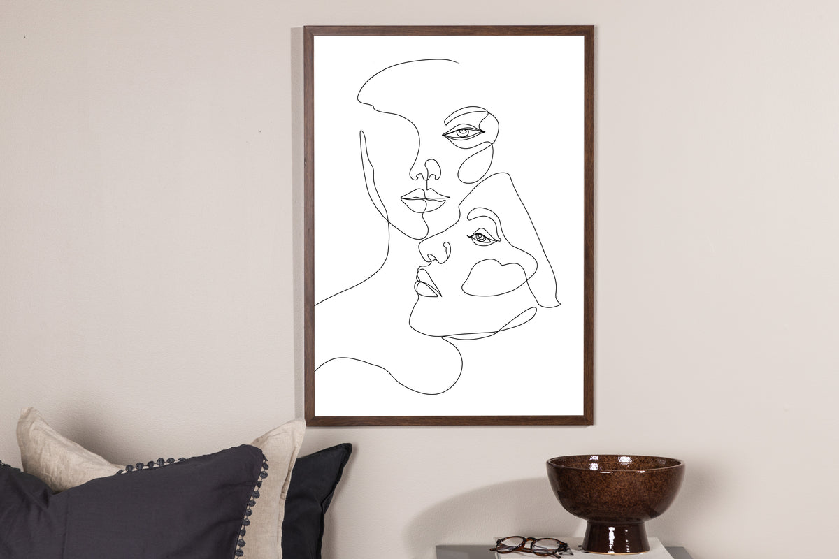 Venture Home Faces Posters 50x70 Vit