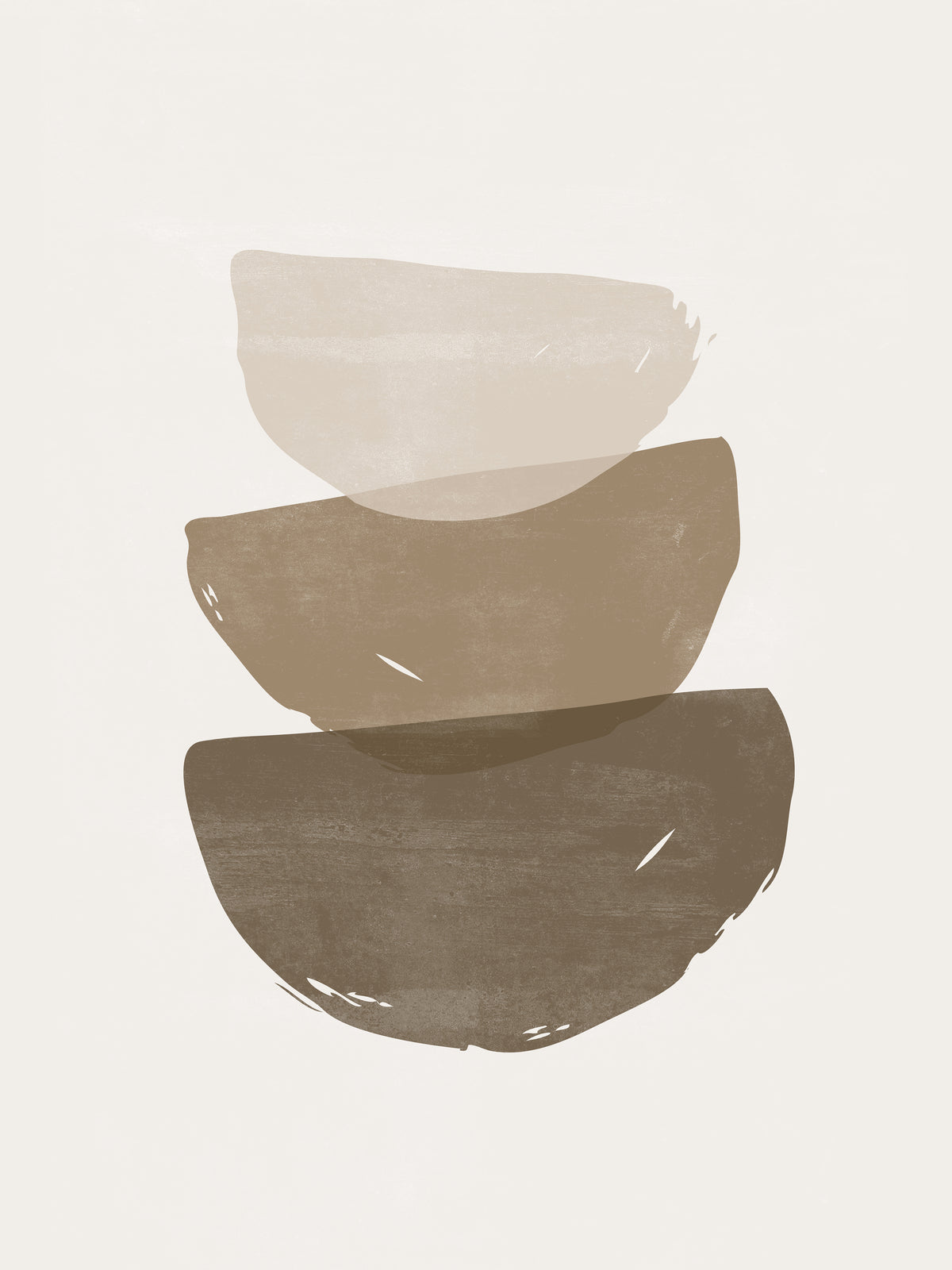 Venture Home Brush strokes Posters 30x40 Beige