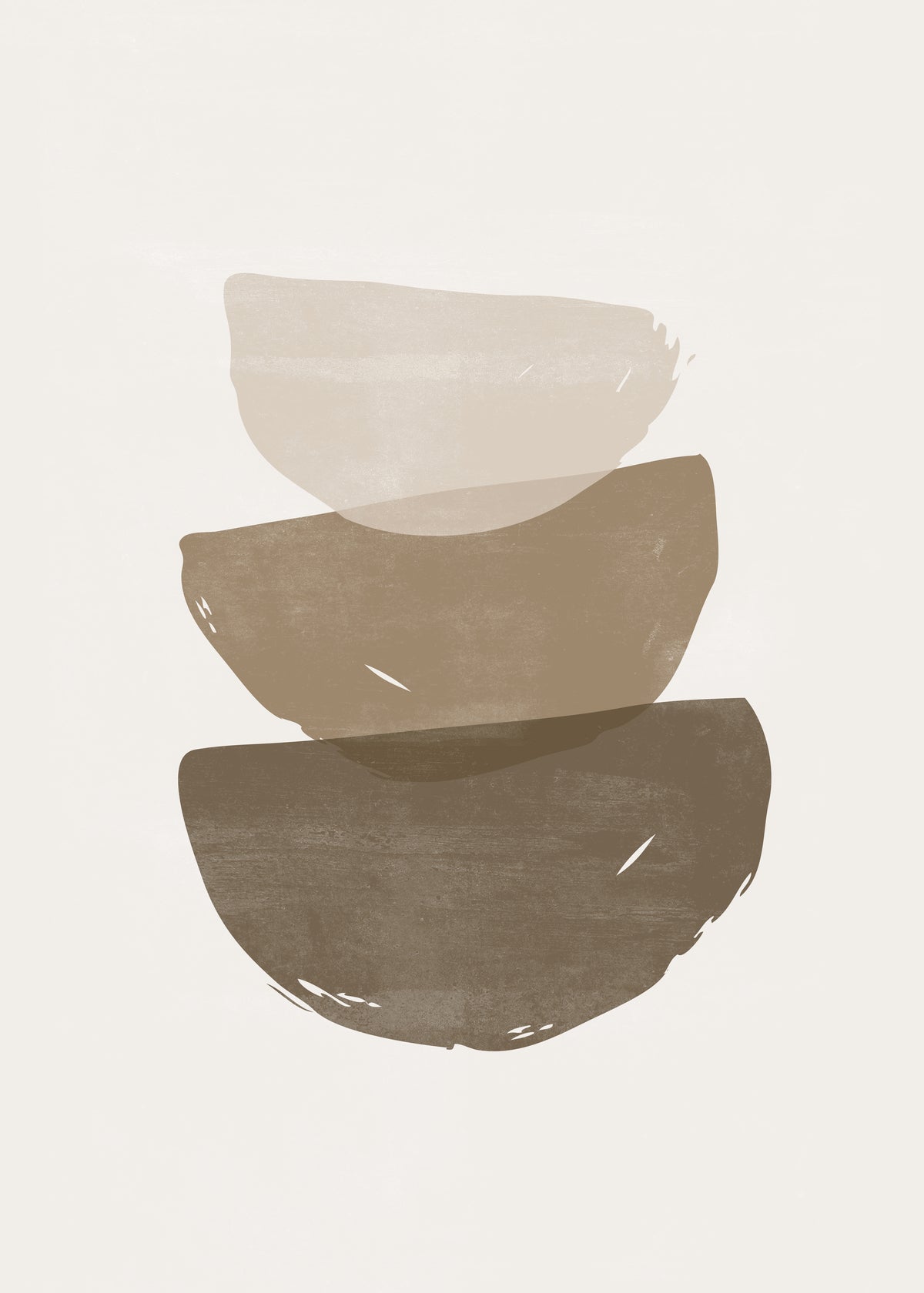 Venture Home Brush strokes Posters 50x70 Beige