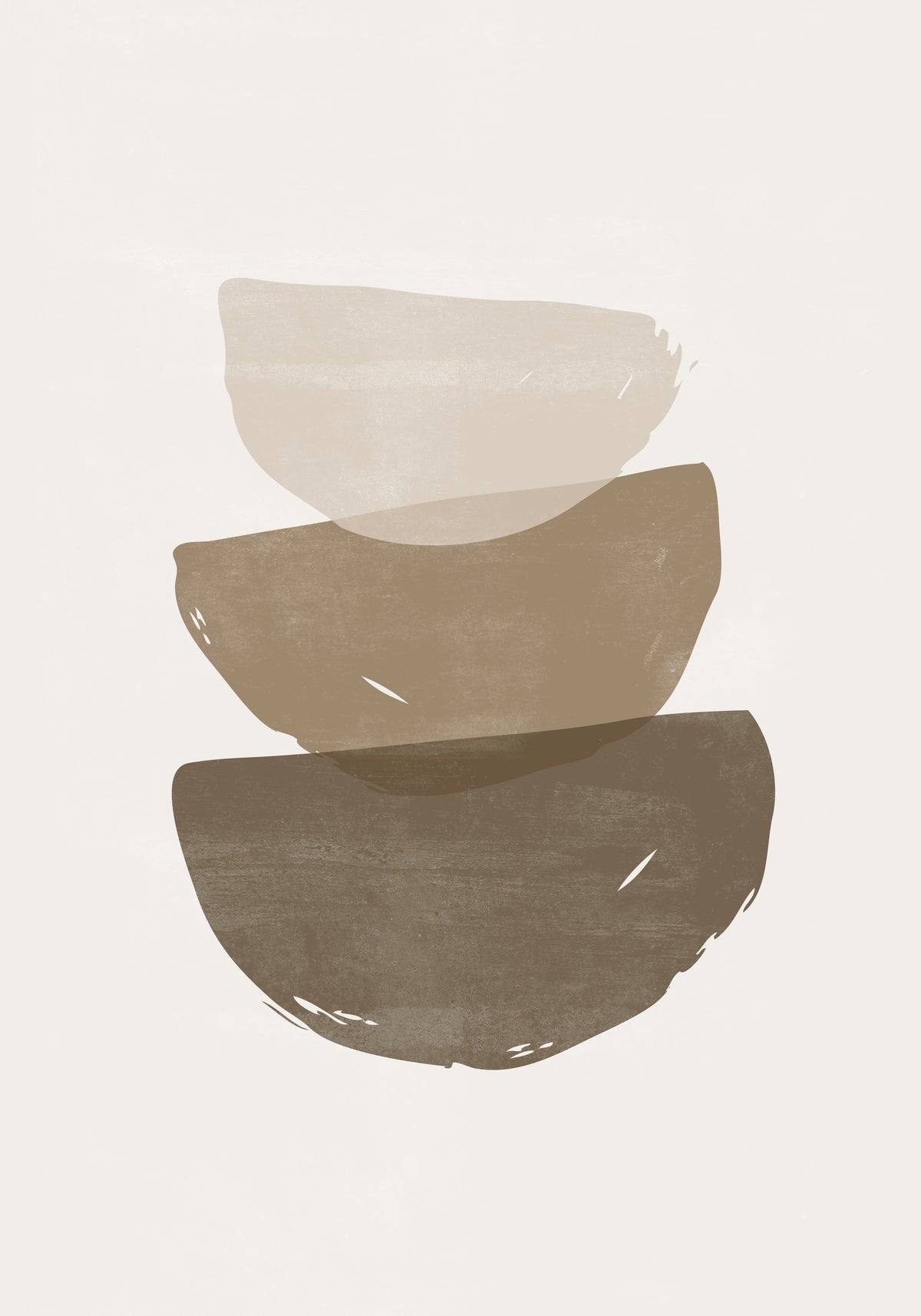 Venture Home Brush strokes Posters 70x100 Beige