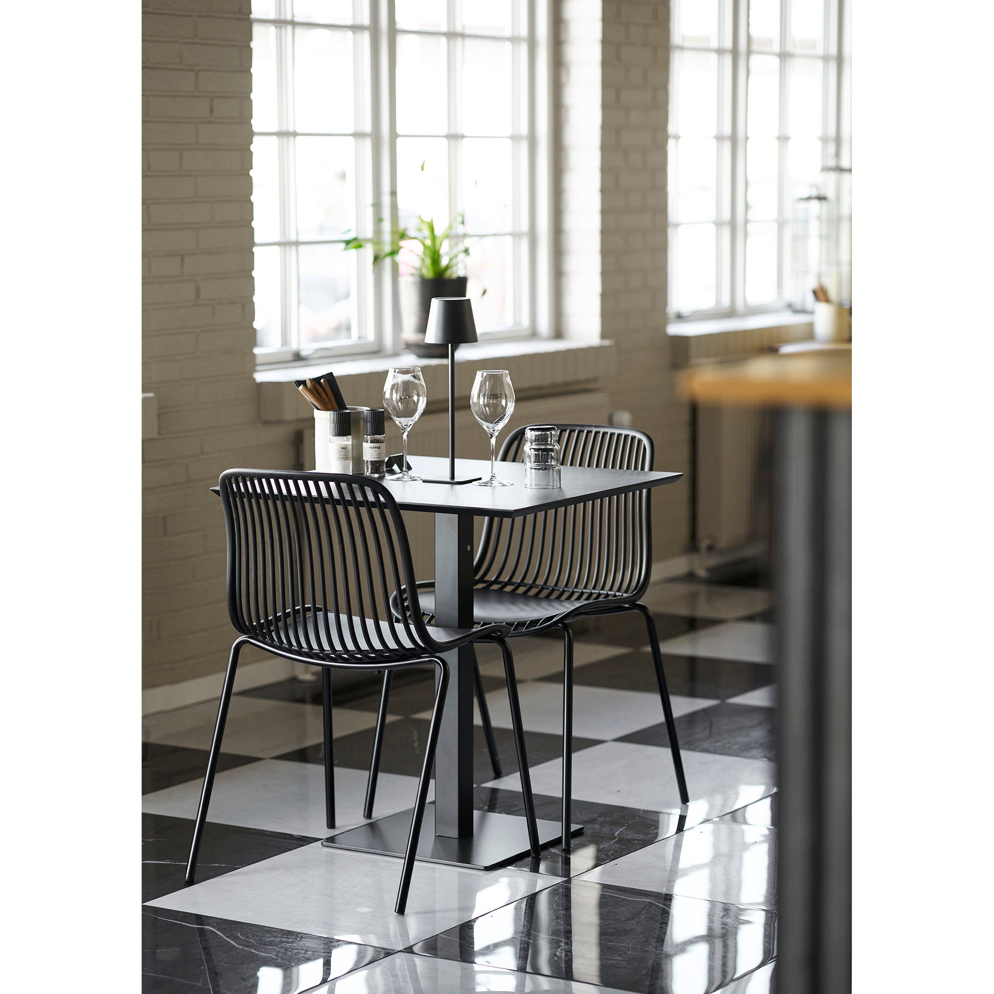 House Nordic Branson Matstol 4 pack Svart