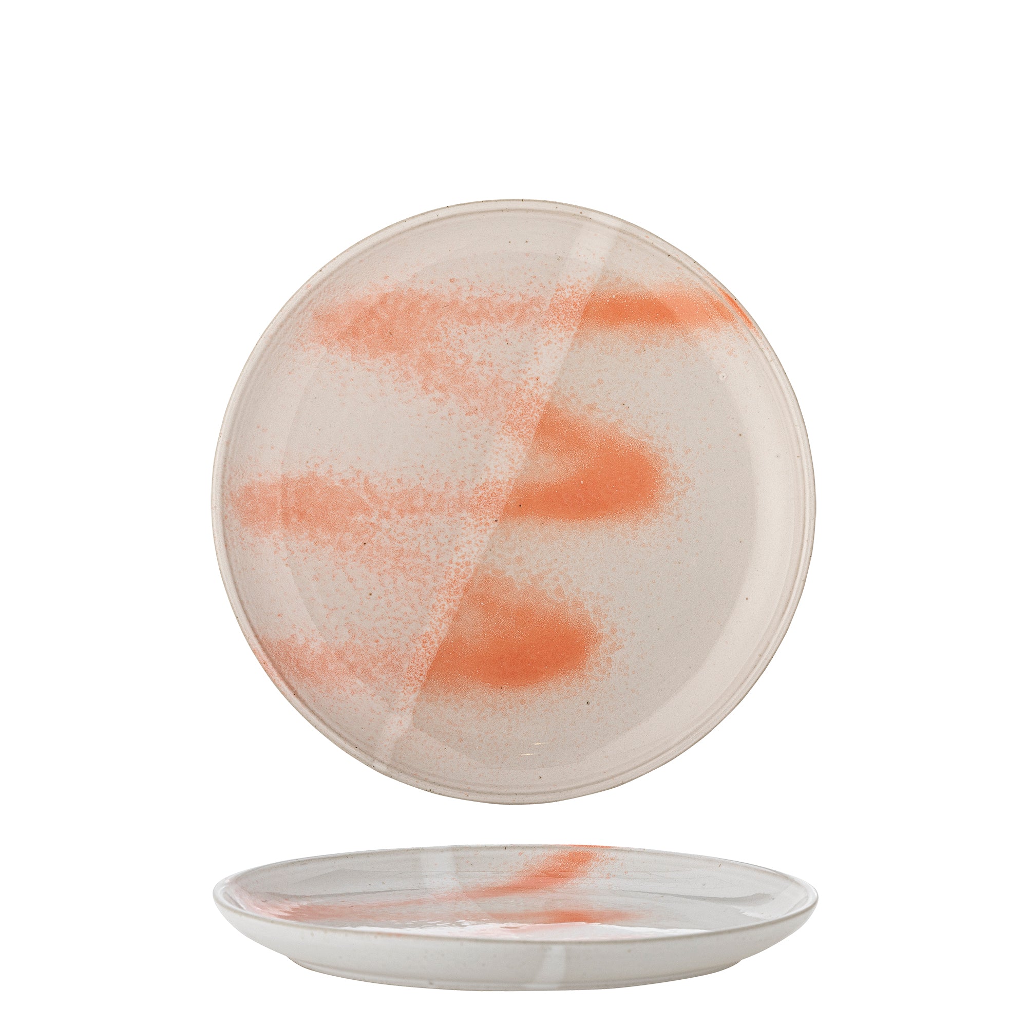 Bloomingville PAULA Tallrik, Set om 6, Orange, Stengods