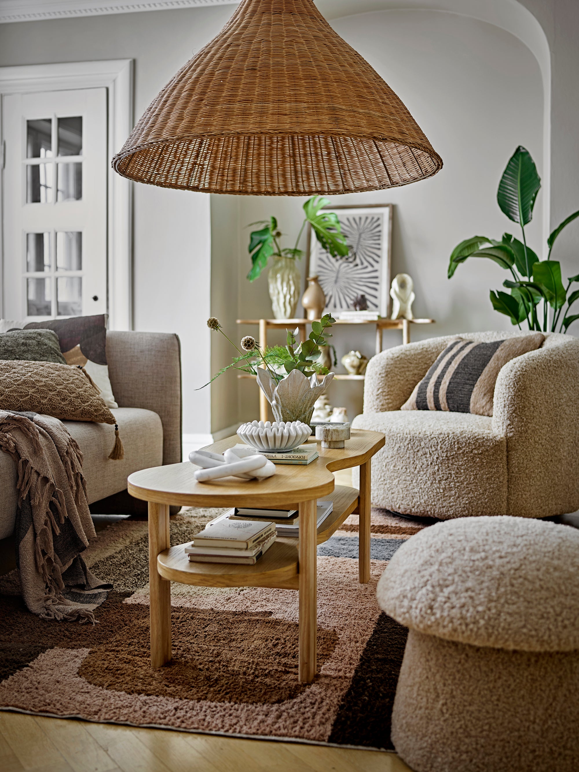 Bloomingville HARMONIA Skål, Vit, Marmor