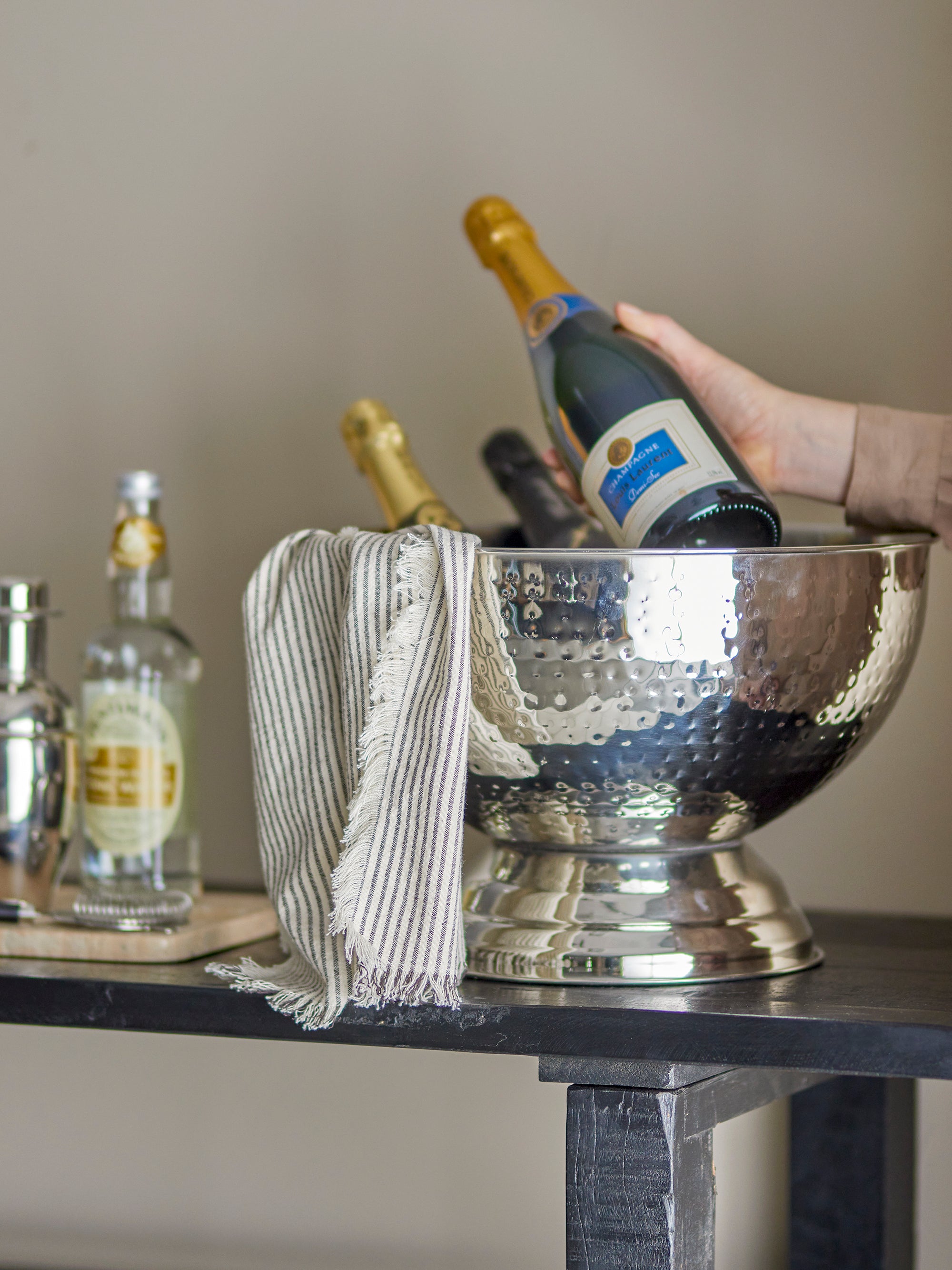 Bloomingville KALUKA Champagneskål, Silver, Rostfritt Stål